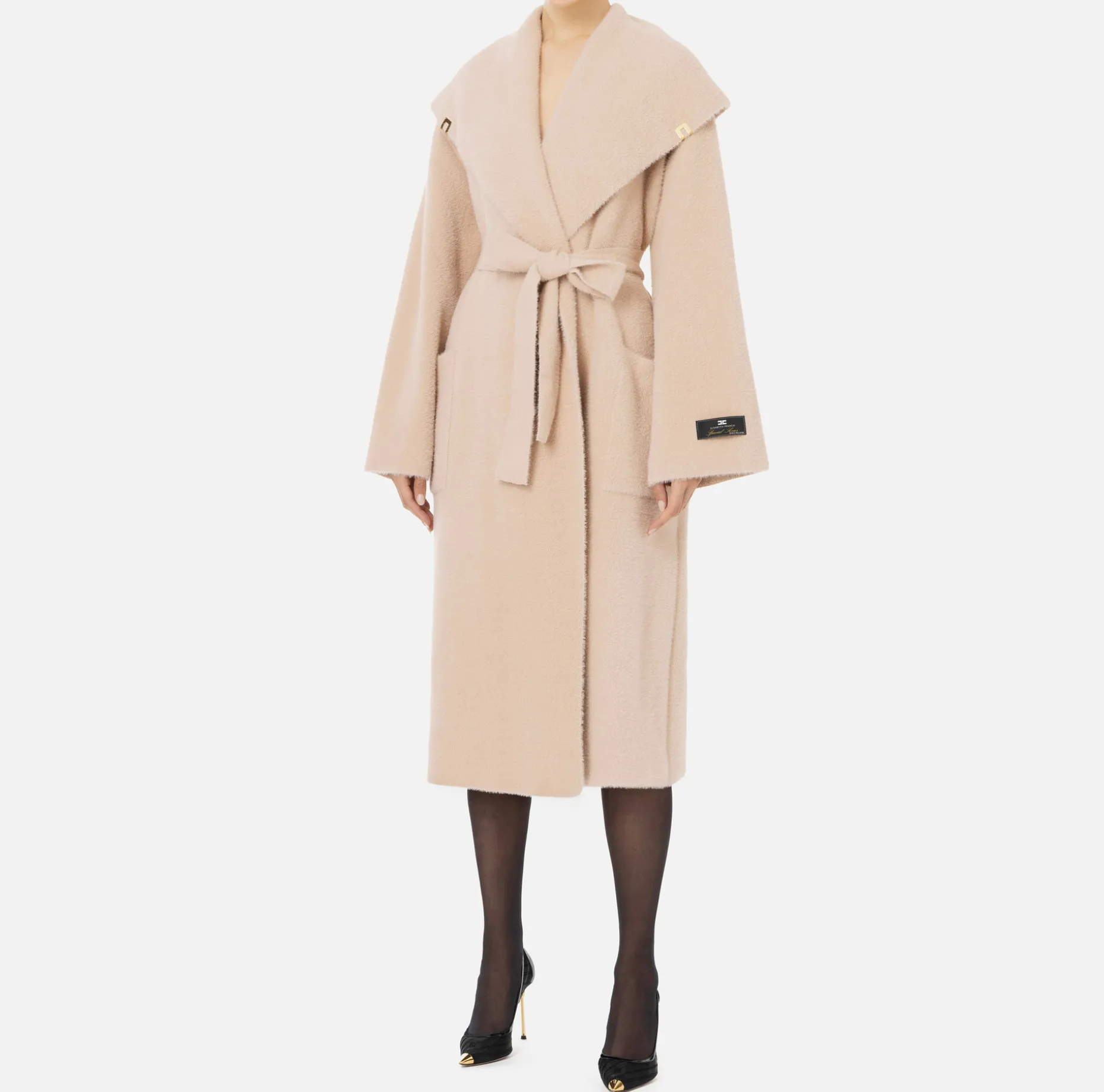 Elisabetta Franchi Coats And Jackets | Knit wrap coat