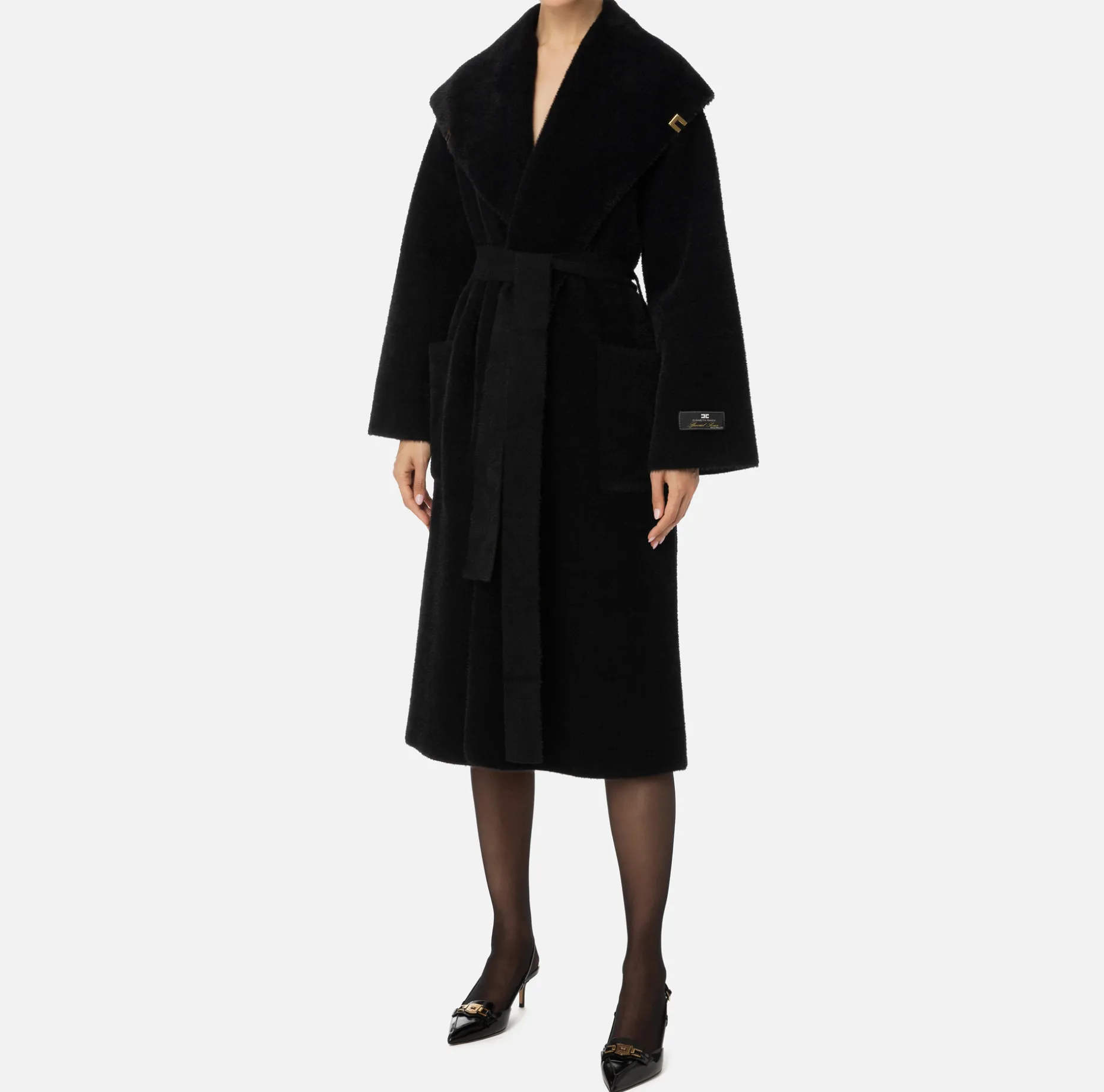 Elisabetta Franchi Coats And Jackets | Knit wrap coat