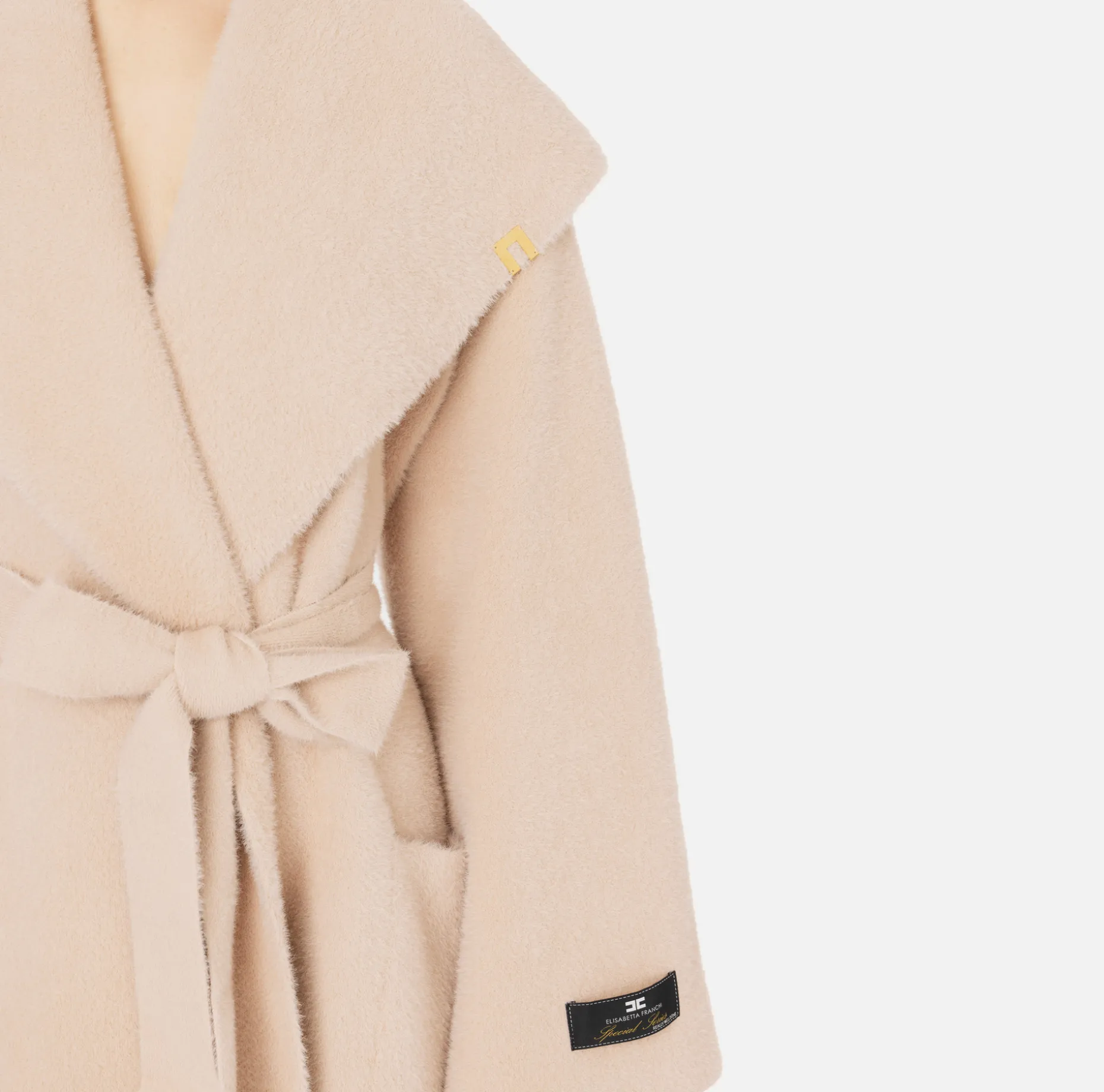 Elisabetta Franchi Coats And Jackets | Knit wrap coat