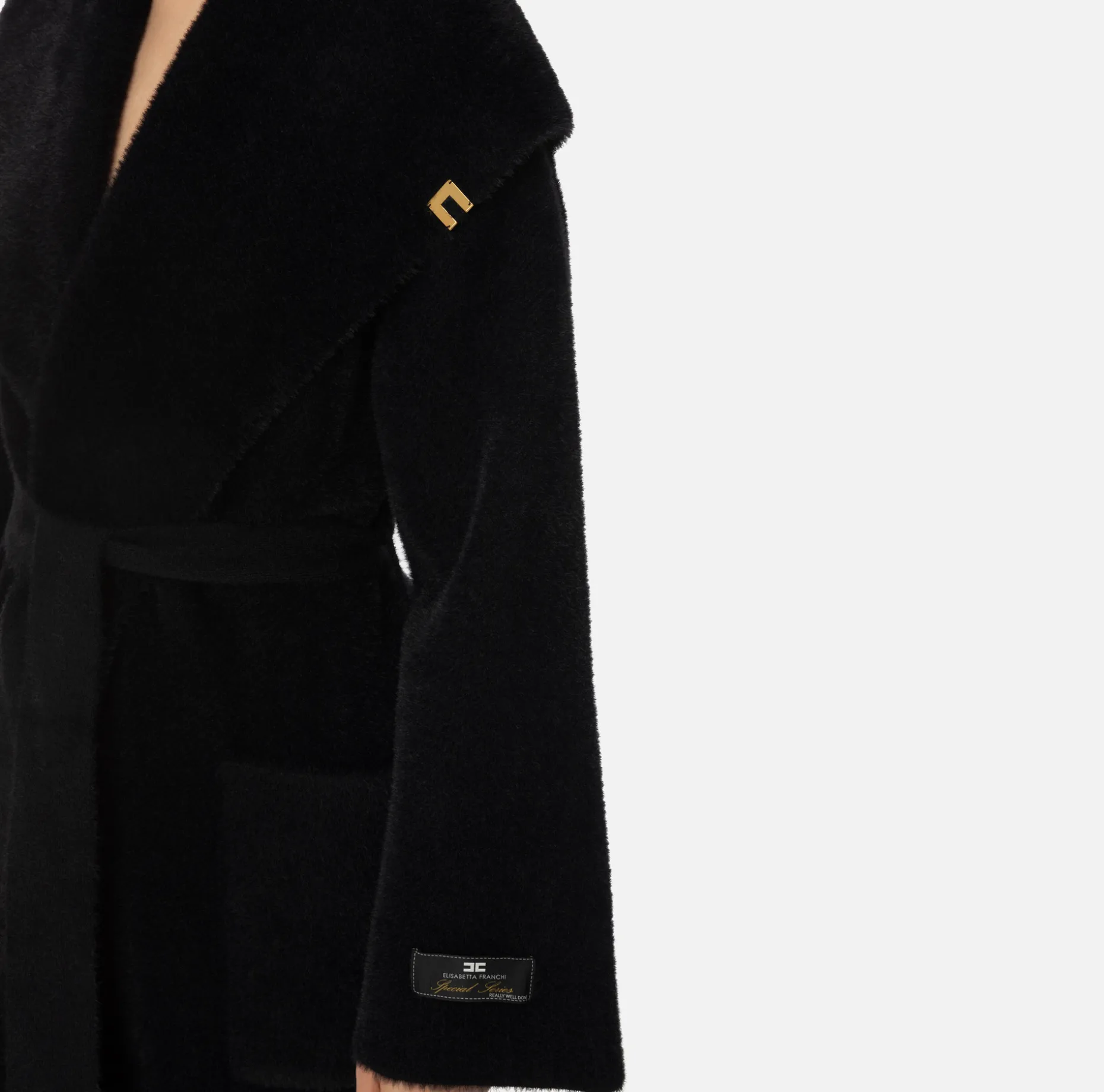 Elisabetta Franchi Coats And Jackets | Knit wrap coat