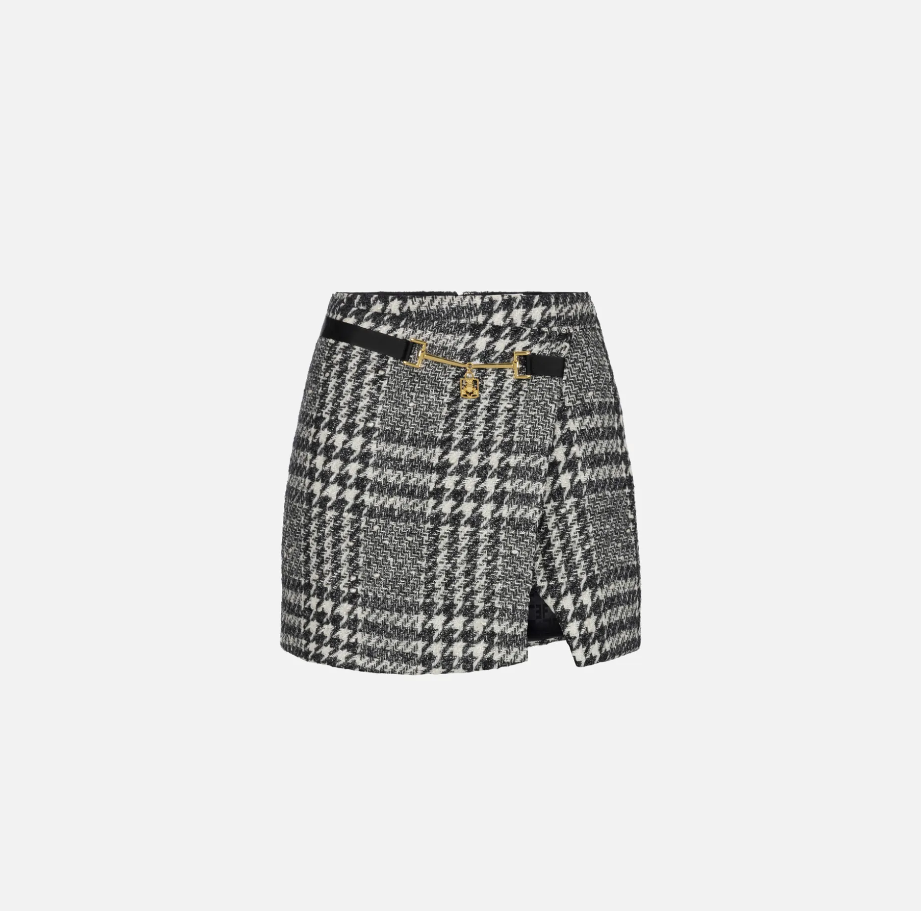 Elisabetta Franchi Skirts | Laminated tweed wraparound miniskirt