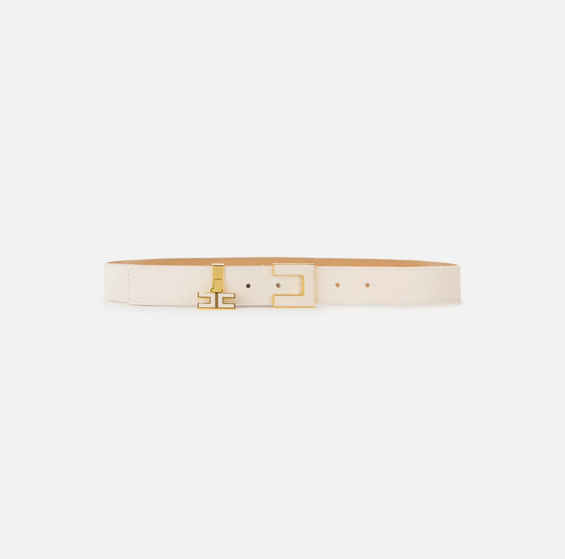 Elisabetta Franchi Belts | Leather belt with buckle and enamelled logo charms