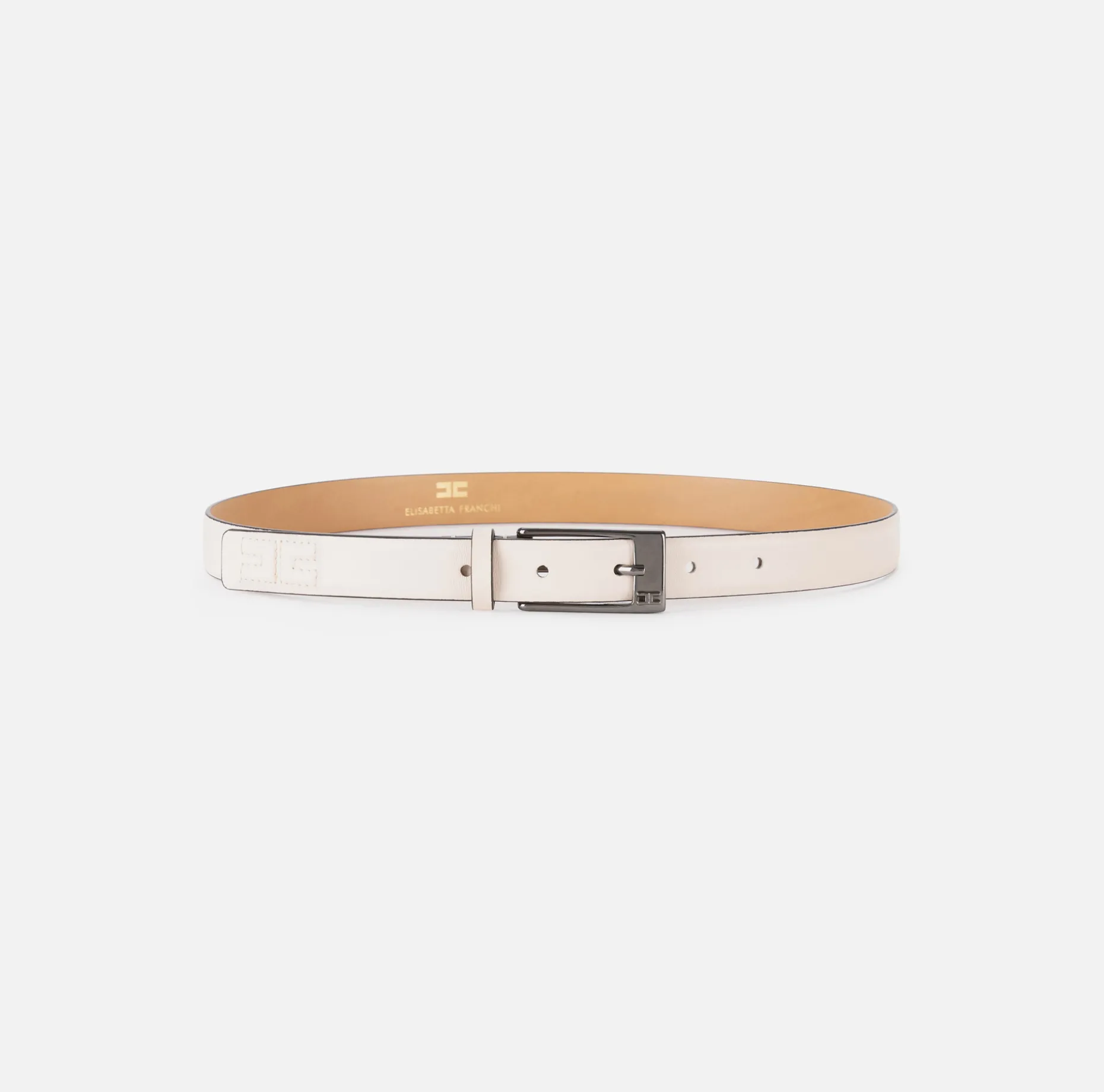 Elisabetta Franchi Belts | Leather belt with embossed logo