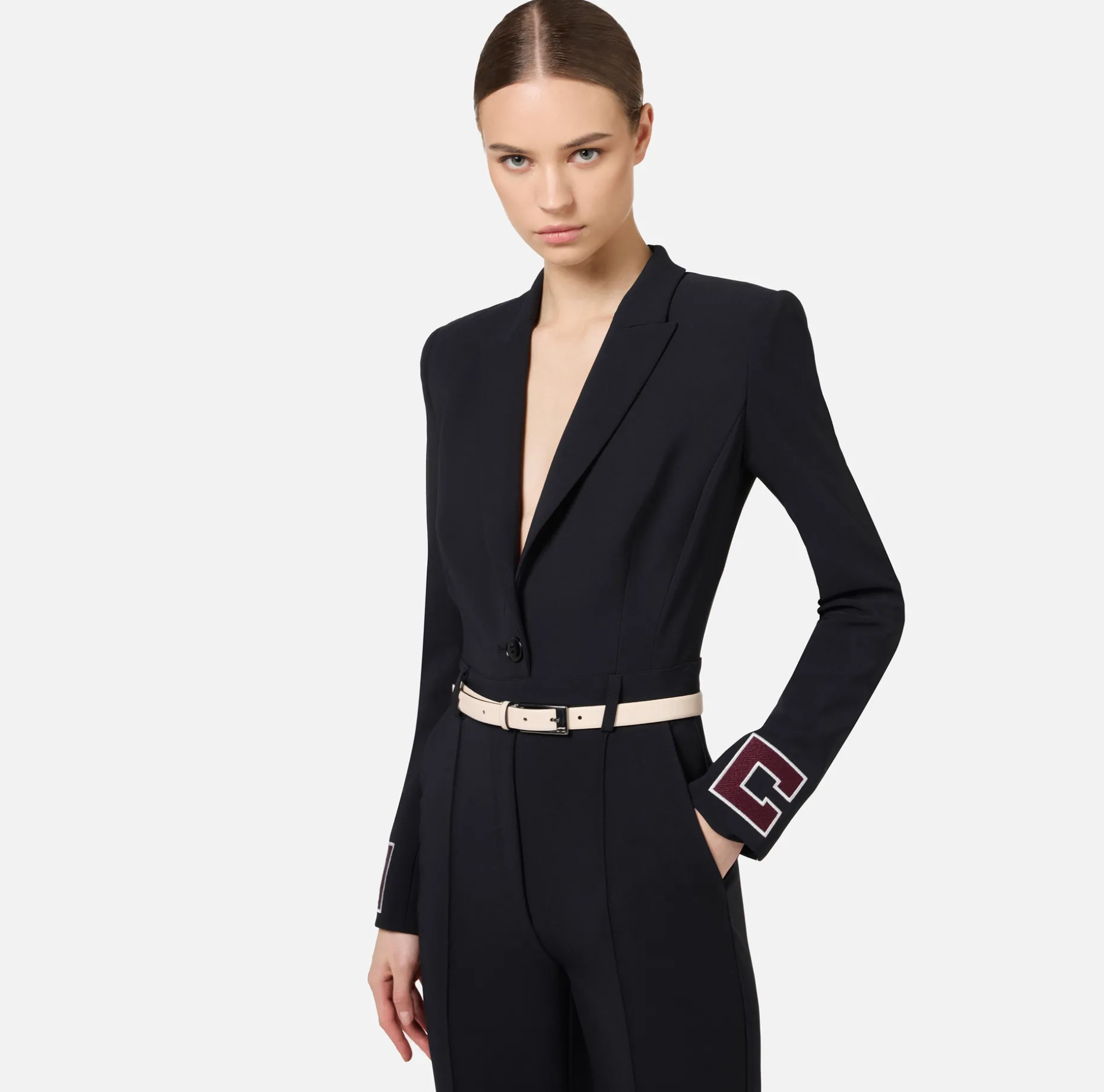 Elisabetta Franchi Belts | Leather belt with embossed logo