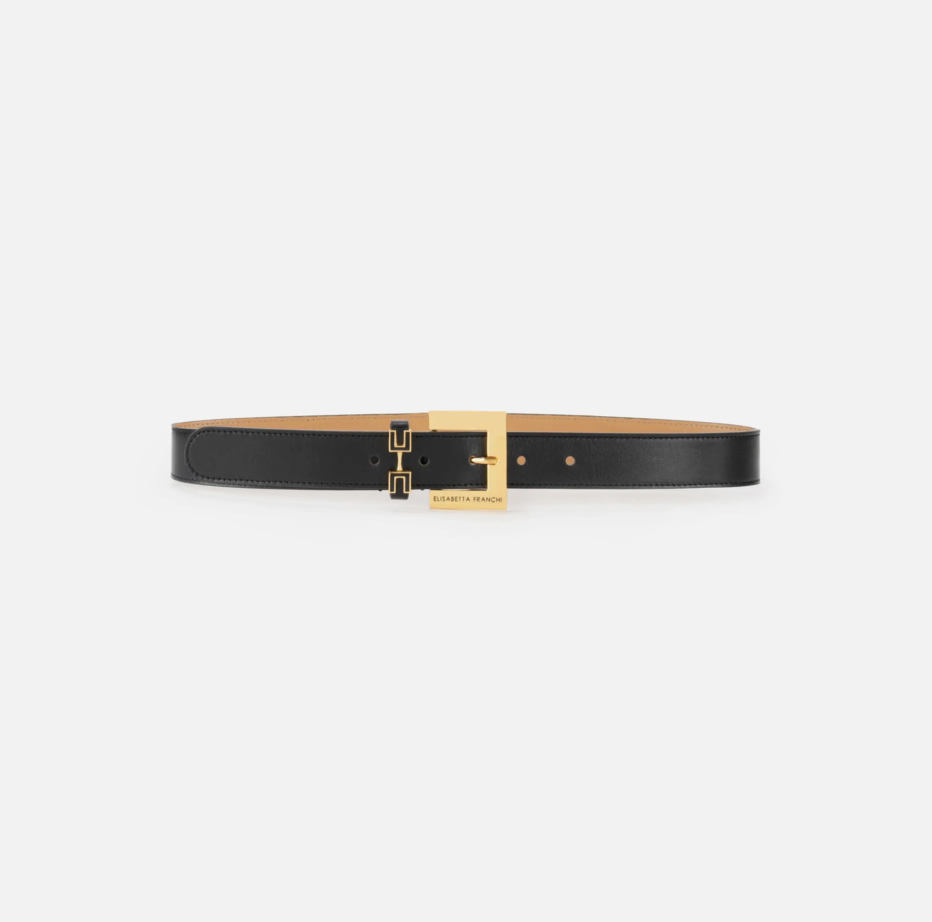 Elisabetta Franchi Belts | Leather belt with horsebit loop