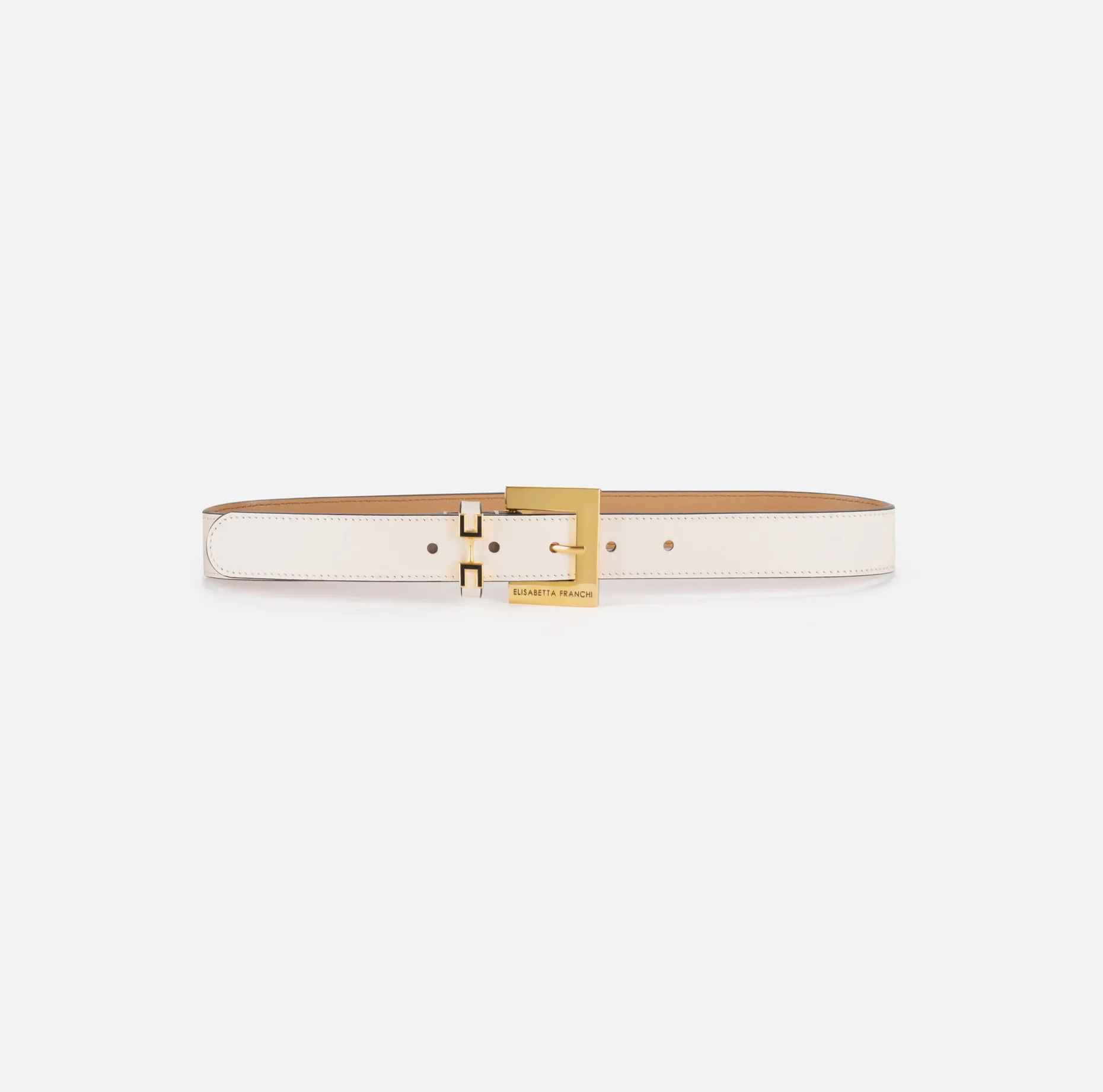 Elisabetta Franchi Belts | Leather belt with horsebit loop