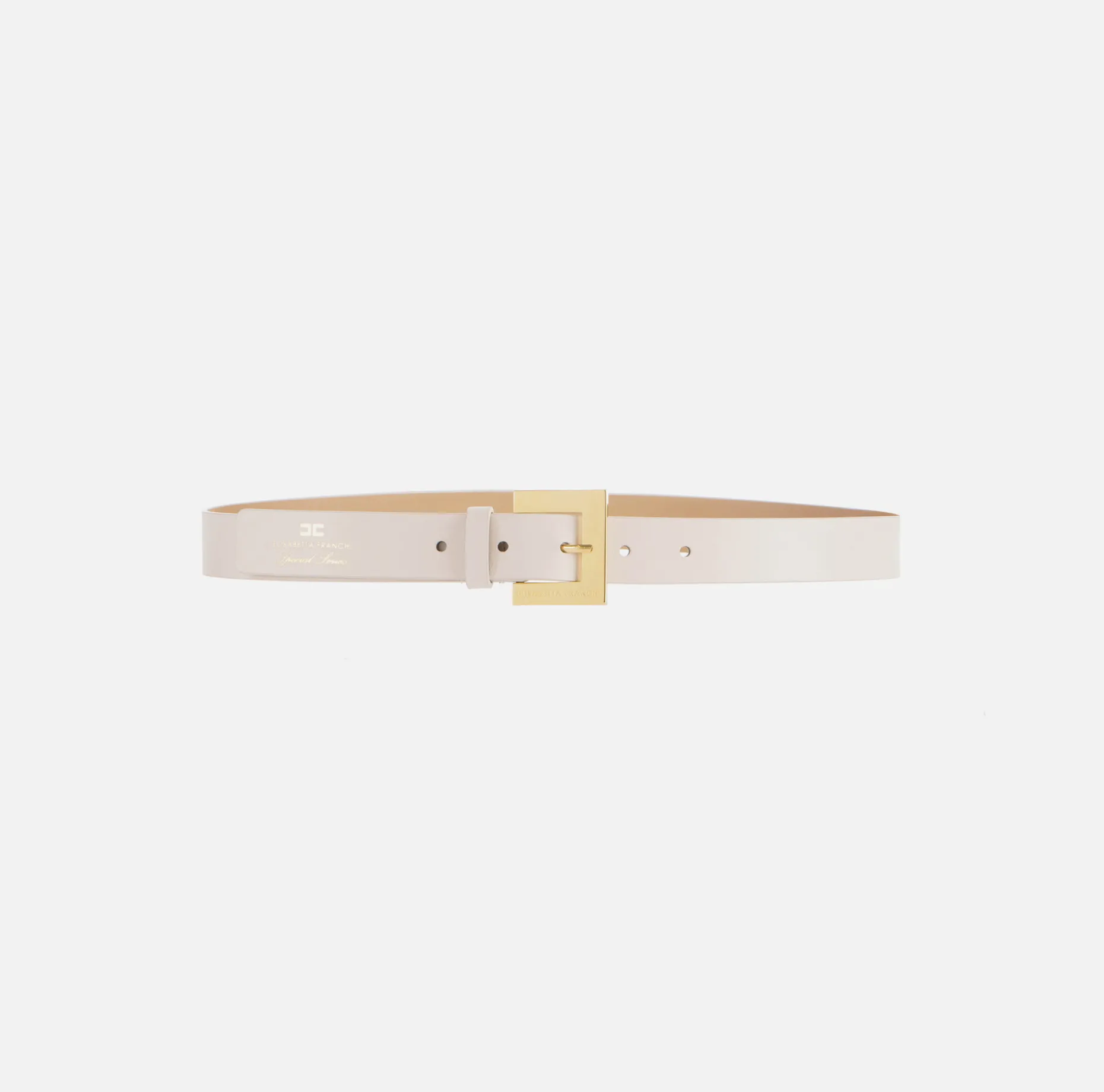 Elisabetta Franchi Belts | Leather belt with hot stamped logo