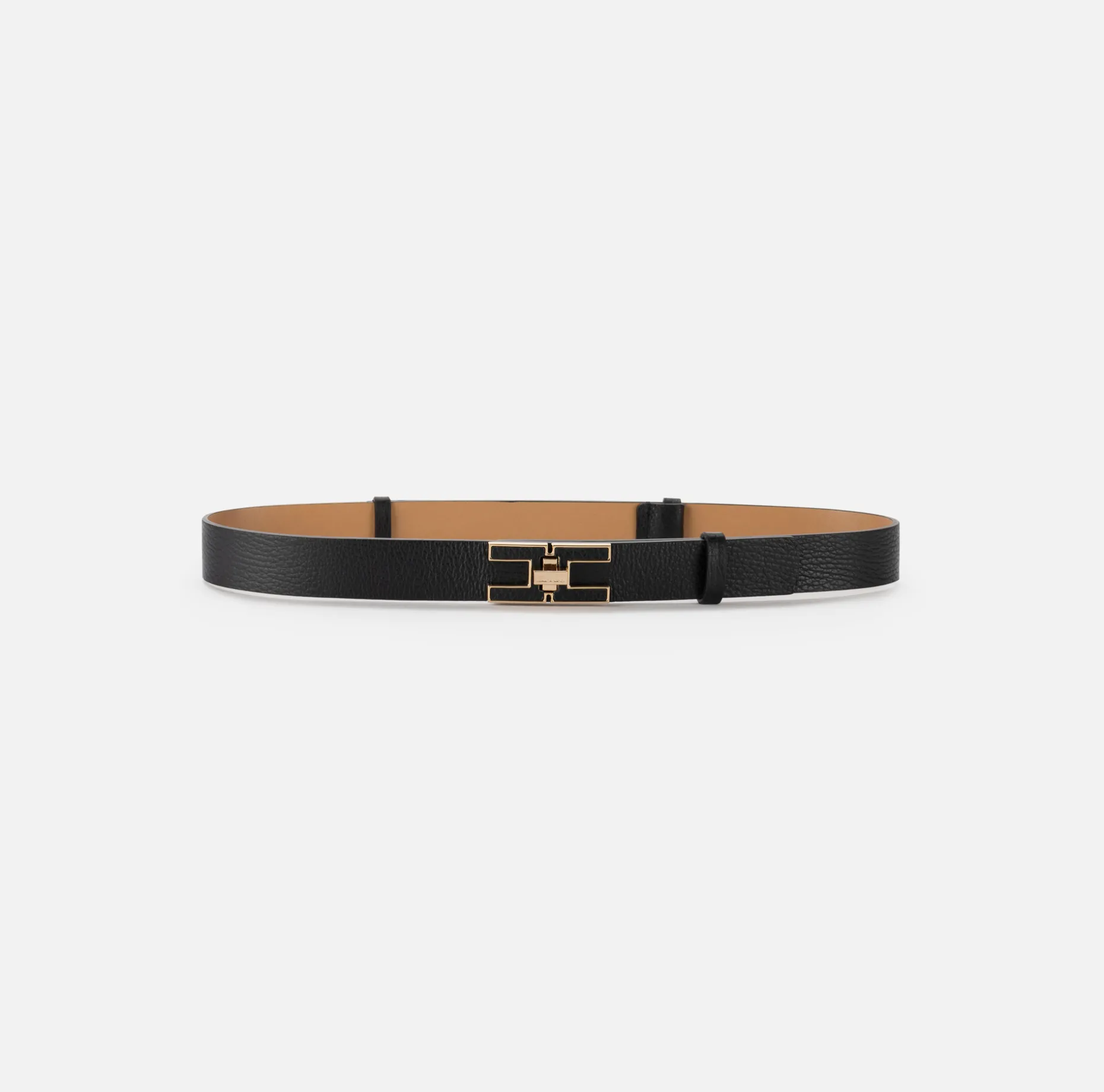 Elisabetta Franchi Belts | Leather belt with logo turn-lock