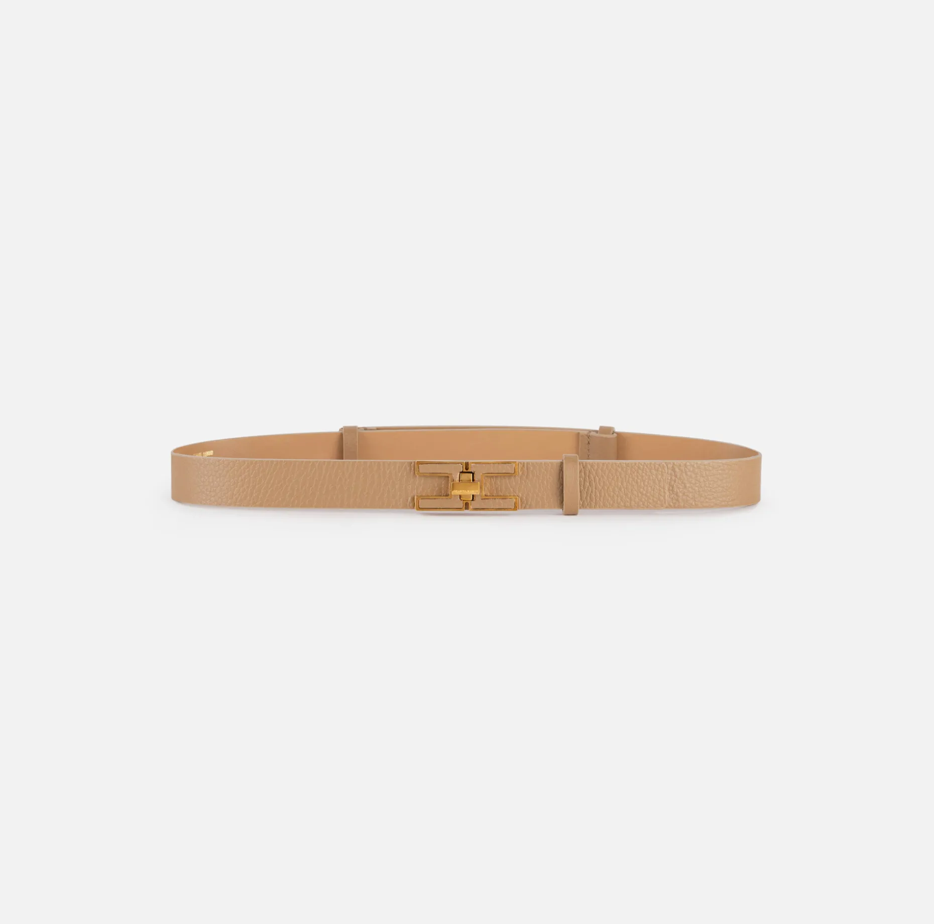 Elisabetta Franchi Belts | Leather belt with logo turn-lock