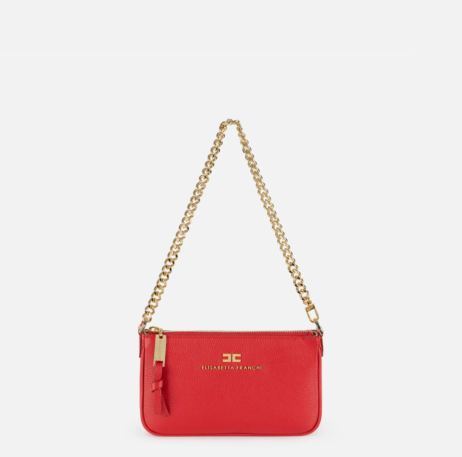 Elisabetta Franchi Shoulder Bags | Leather mini shoulder bag with lettering