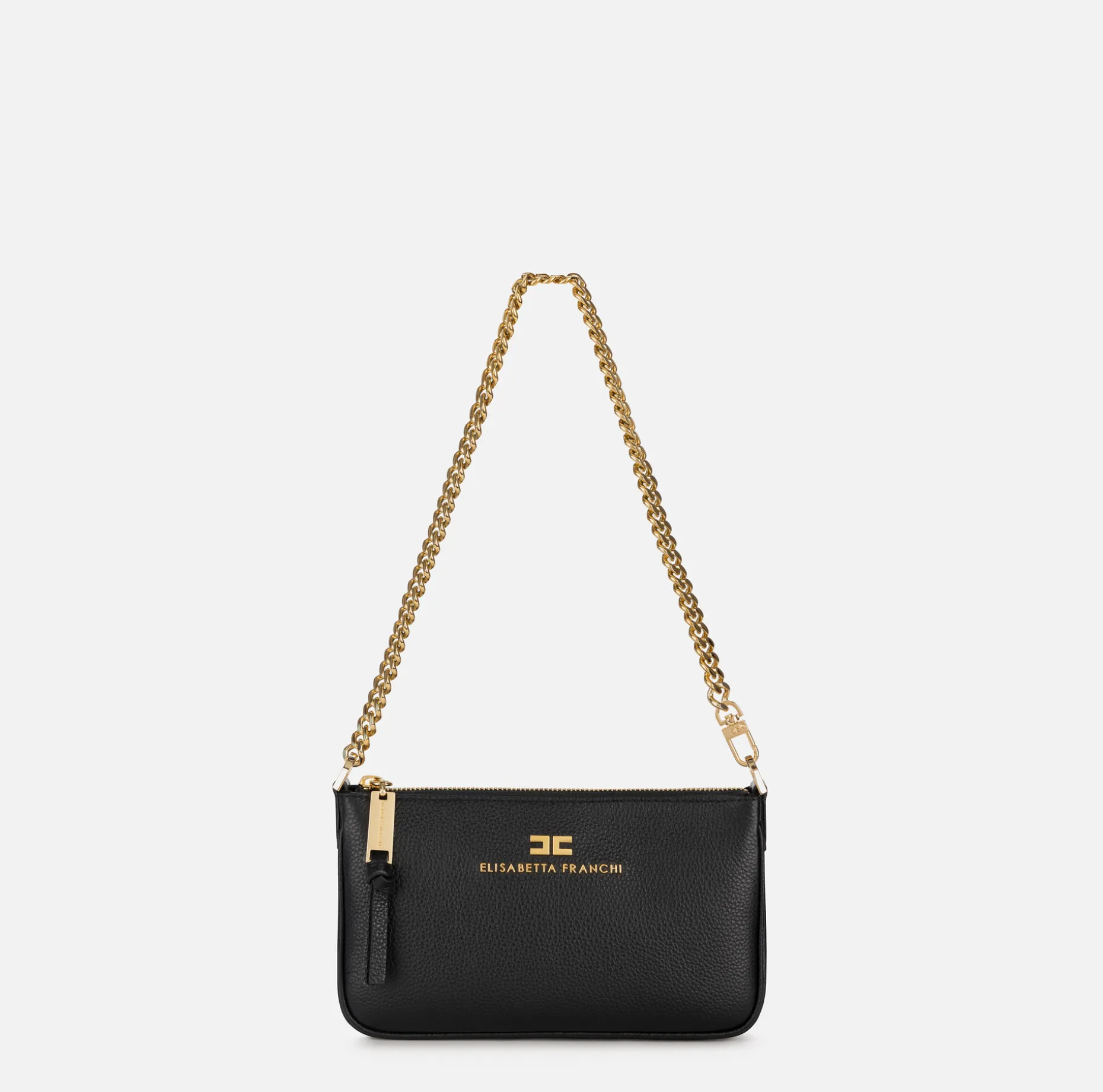 Elisabetta Franchi Shoulder Bags | Leather mini shoulder bag with lettering