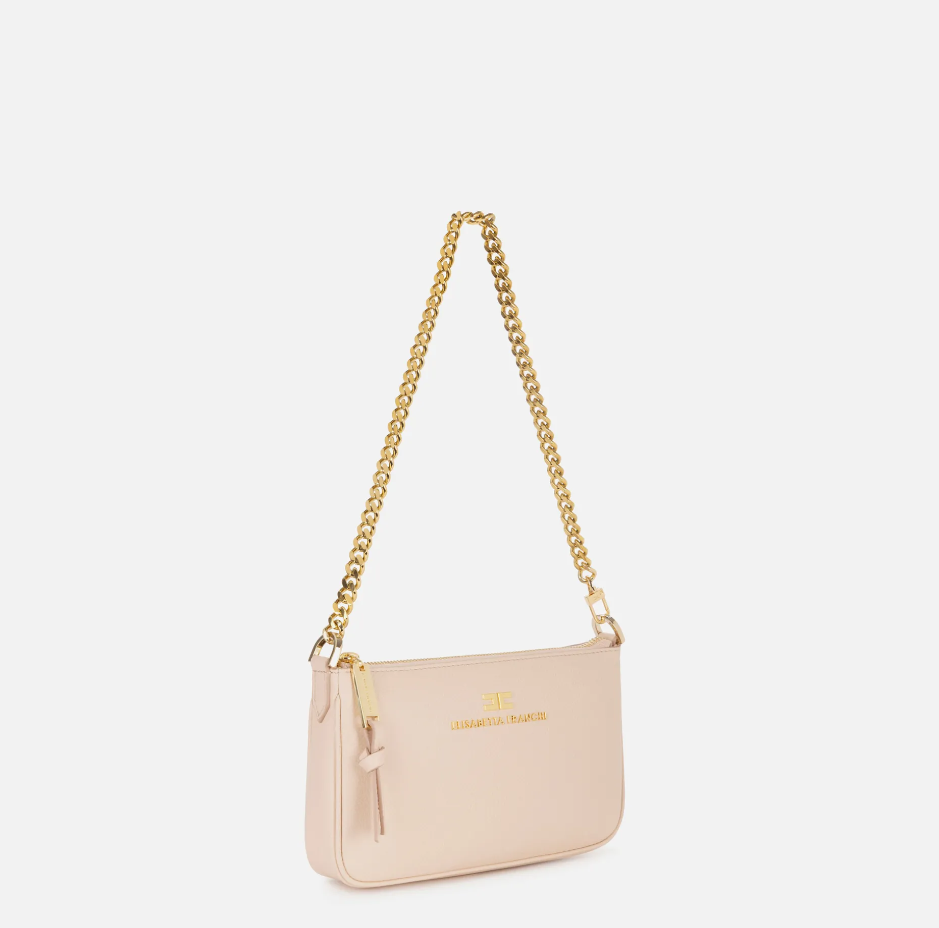 Elisabetta Franchi Shoulder Bags | Leather mini shoulder bag with lettering