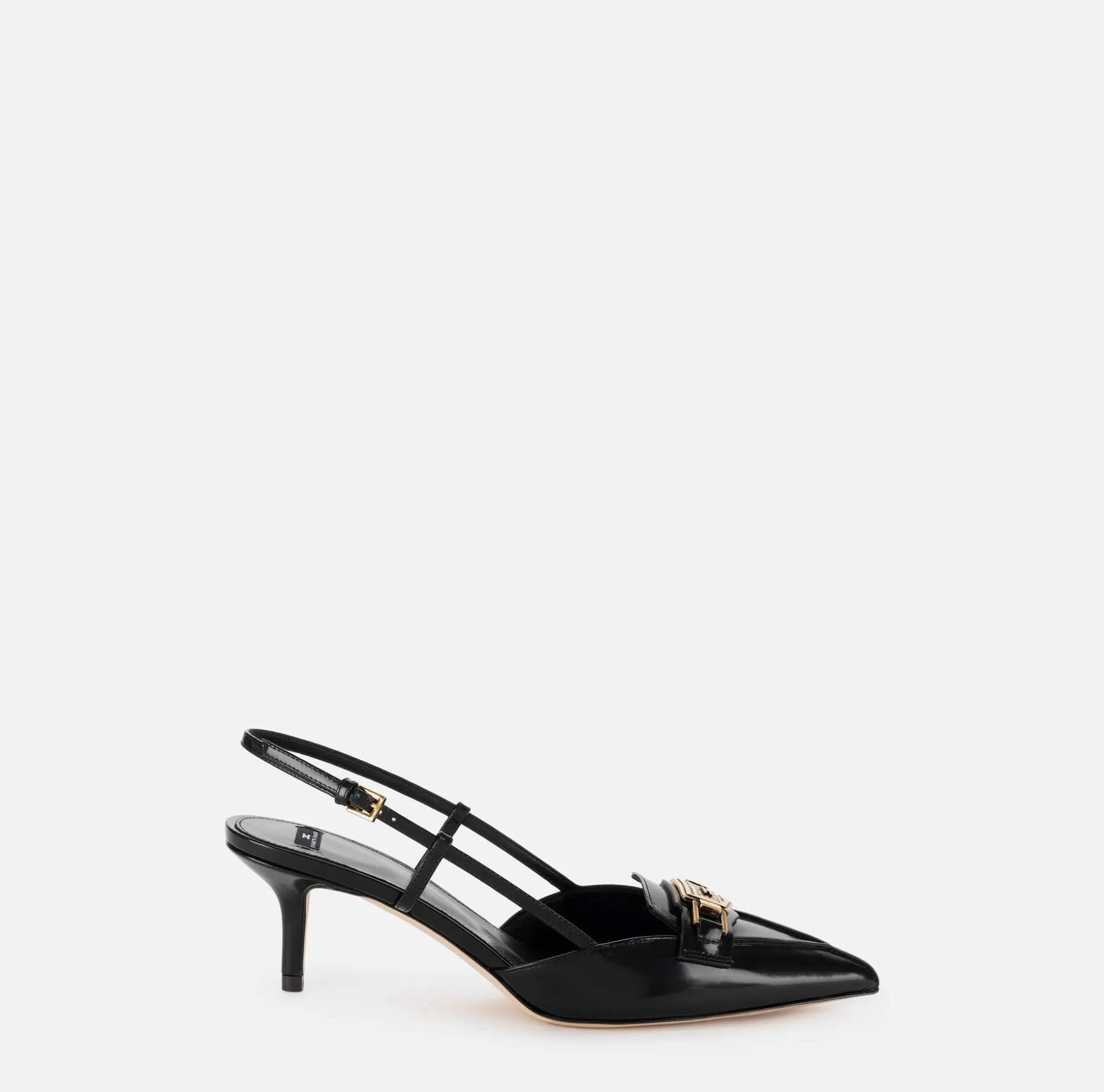 Elisabetta Franchi Pumps | Leather slingback with horsebit