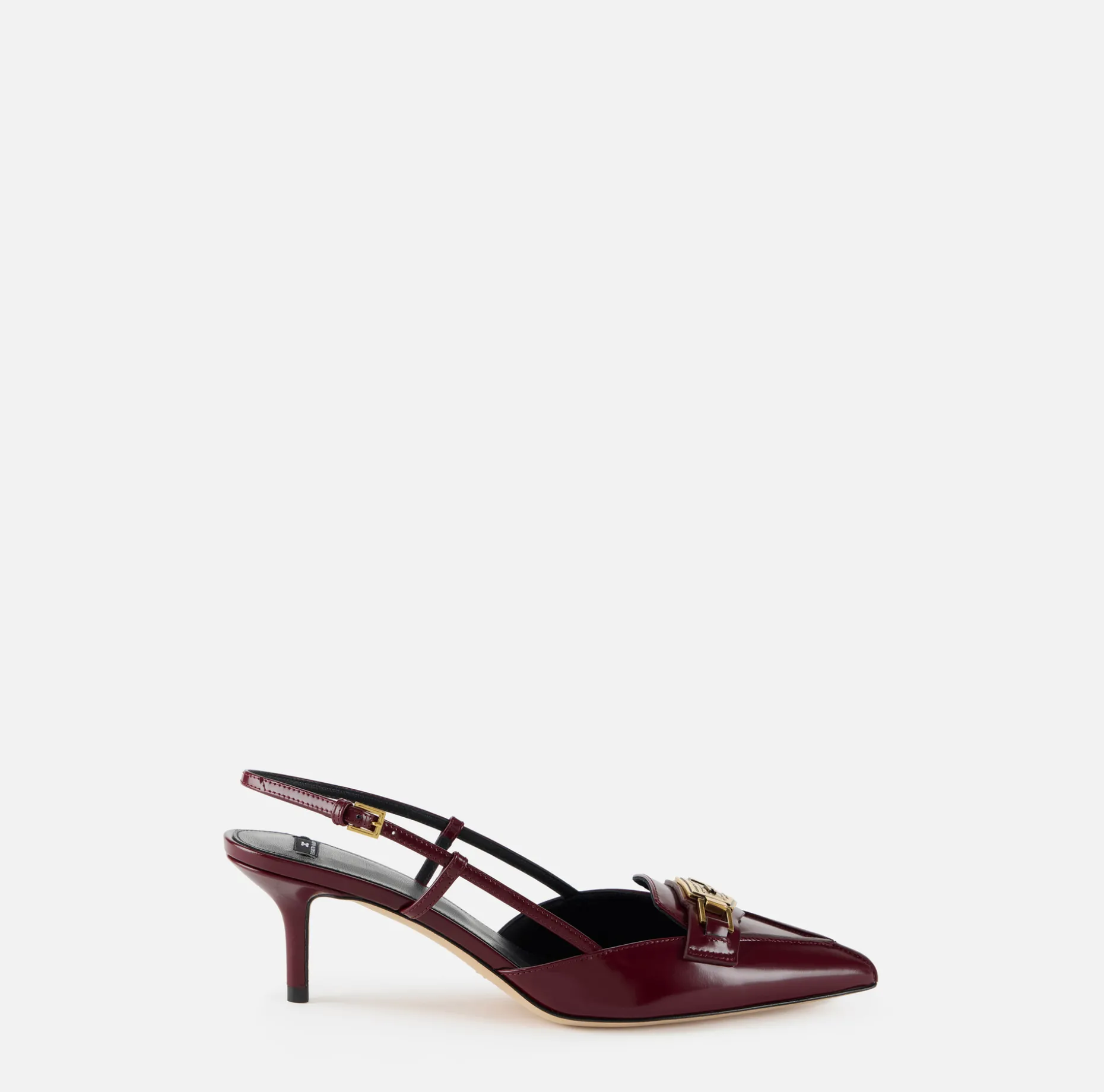 Elisabetta Franchi Pumps | Leather slingback with horsebit