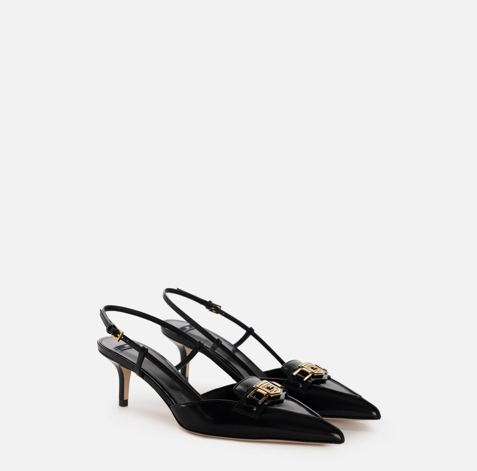 Elisabetta Franchi Pumps | Leather slingback with horsebit