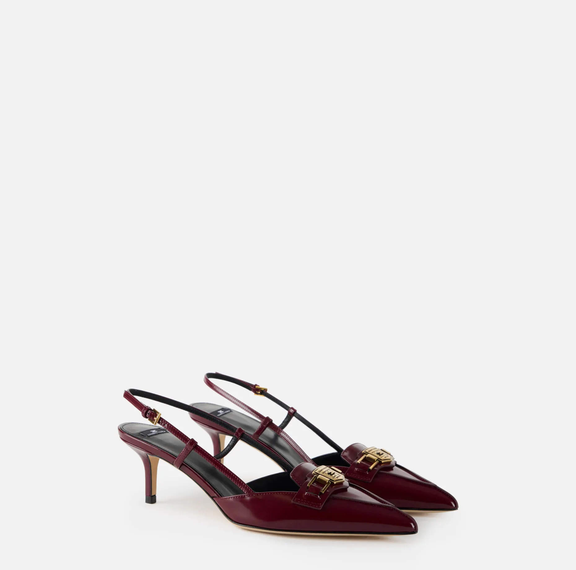 Elisabetta Franchi Pumps | Leather slingback with horsebit