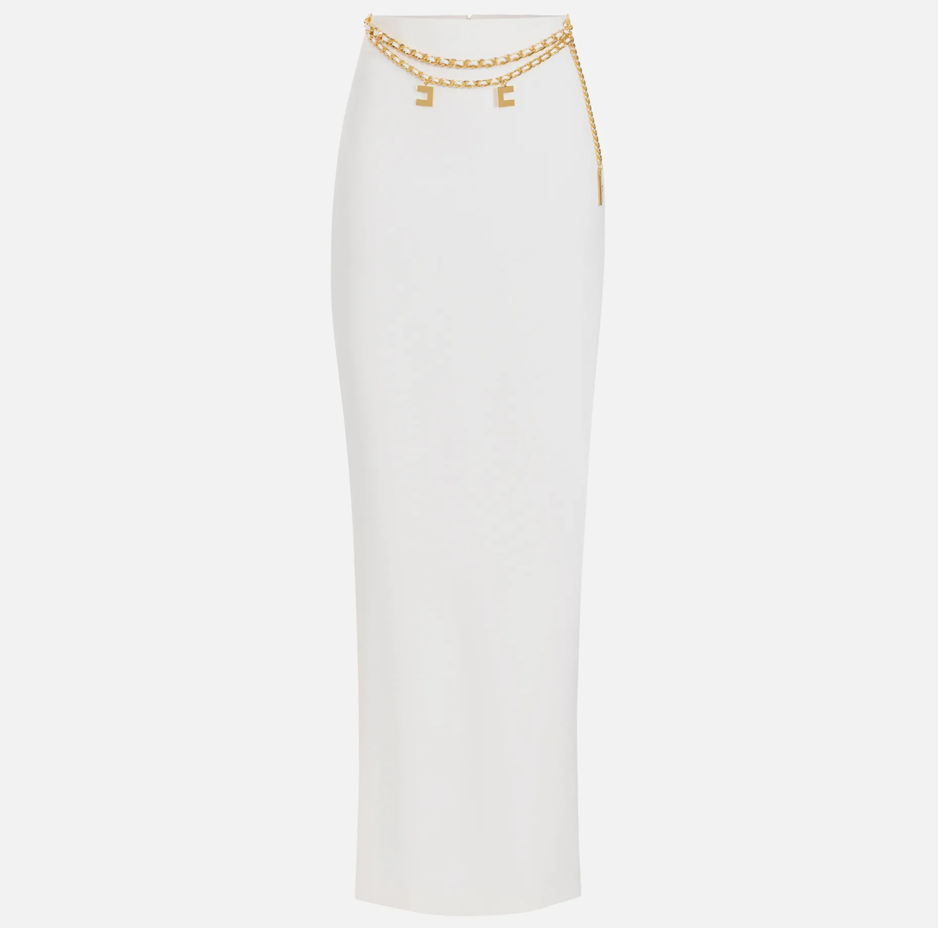 Elisabetta Franchi Skirts | Long skirt in lightweight crêpe fabric with chain