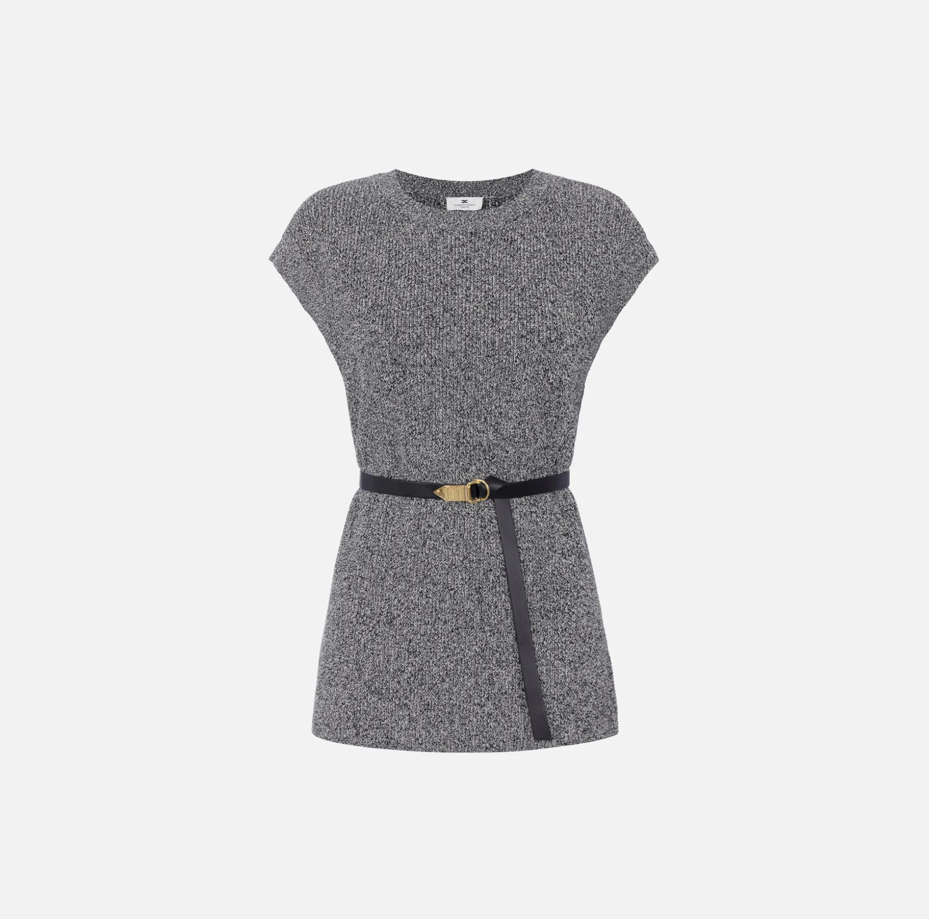 Elisabetta Franchi Knitwear And Sweatshirts | Melange viscose shirt with belt