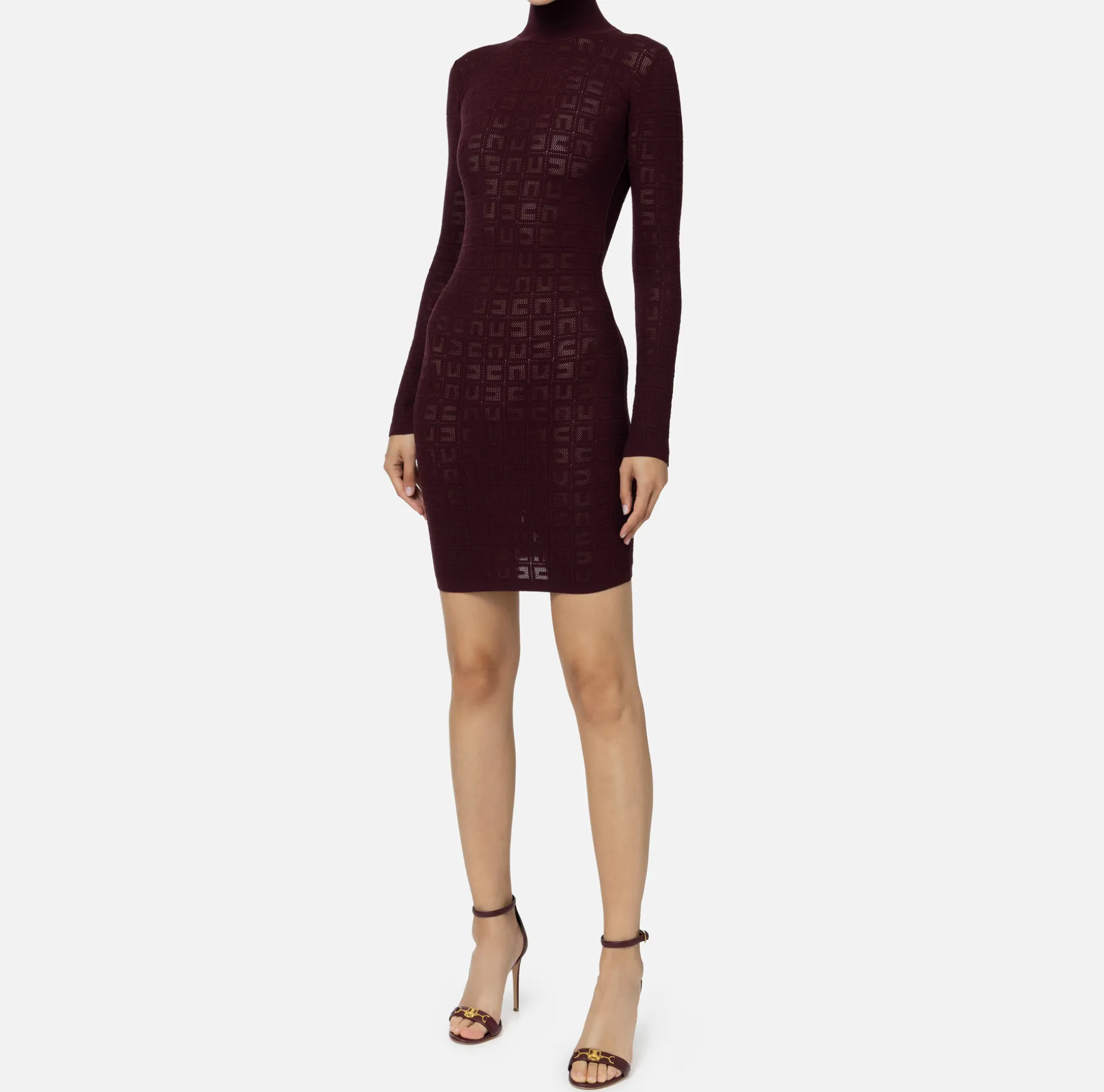 Elisabetta Franchi Dresses | Mini Dresses | Mesh stitch viscose mini dress with logo