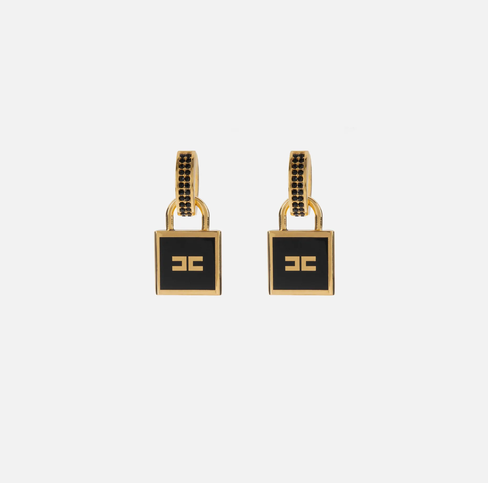 Elisabetta Franchi Jewelry | Metal Earrings with padlock charm