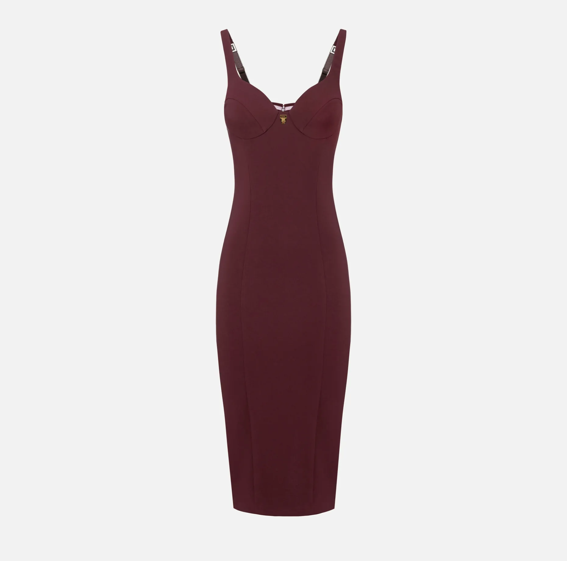 Elisabetta Franchi Sheath Dresses | Midi Dresses | Midi dress in stretch crêpe fabric with cup cut