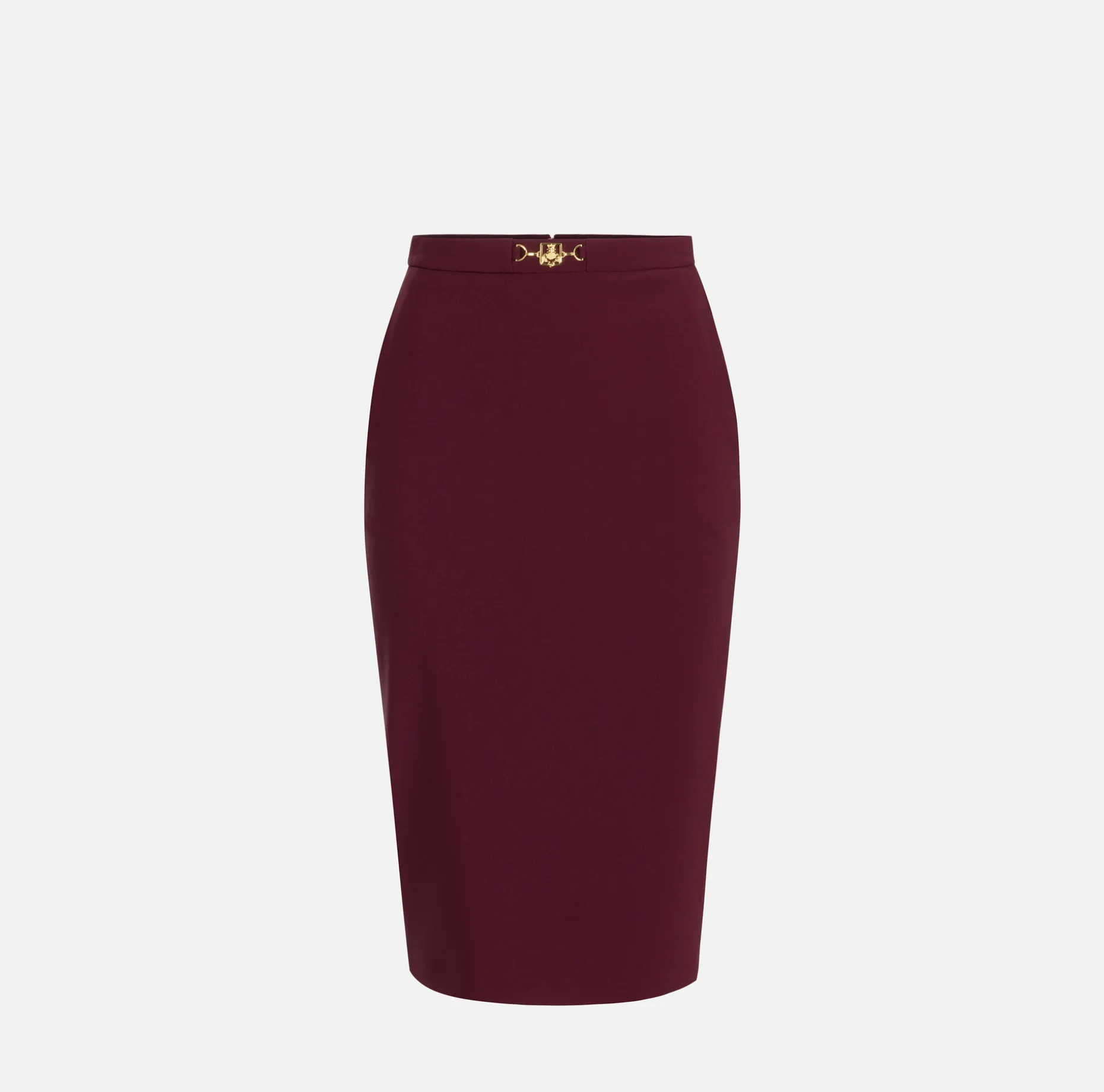 Elisabetta Franchi Tailleur | Skirts | Midi skirt in stretch crêpe fabric with horsebit