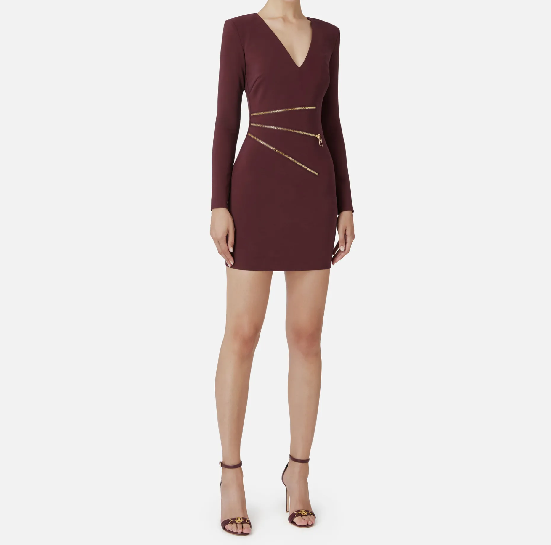 Elisabetta Franchi Mini Dresses | Dresses | Mini-dress in crêpe fabric with zip