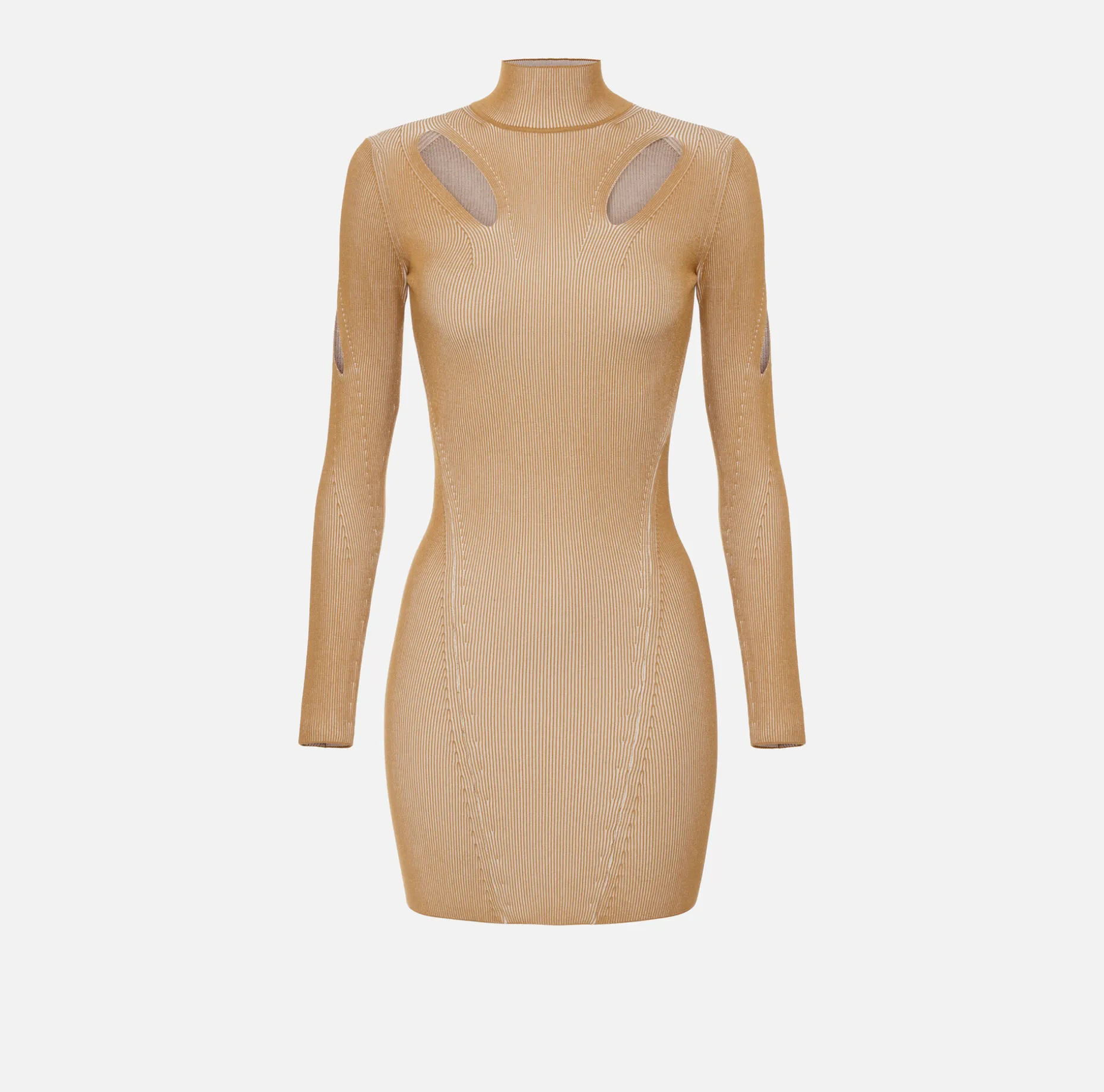 Elisabetta Franchi Dresses | Knitted Dresses | Mini-dress in ribbed viscose fabric with cut-out