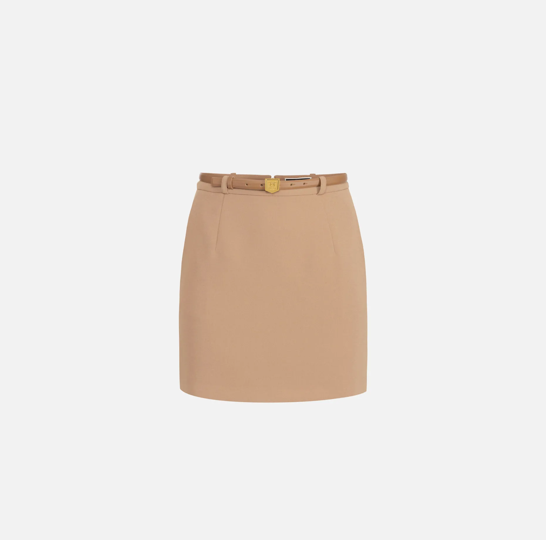 Elisabetta Franchi Skirts | Miniskirt in crêpe fabric with belt and embroidery