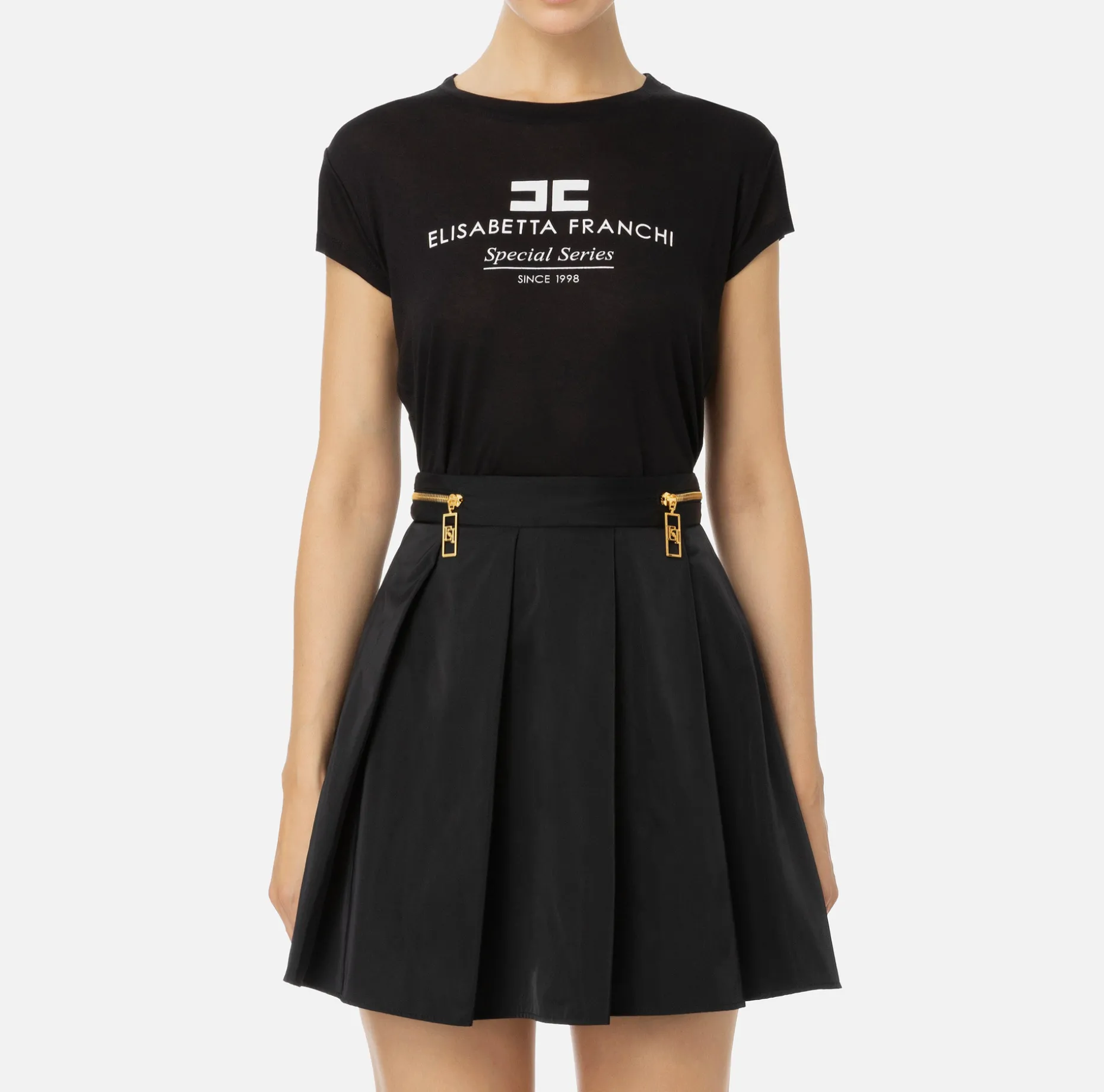 Elisabetta Franchi Top And T-Shirts | Modal jersey T-shirt with logo print