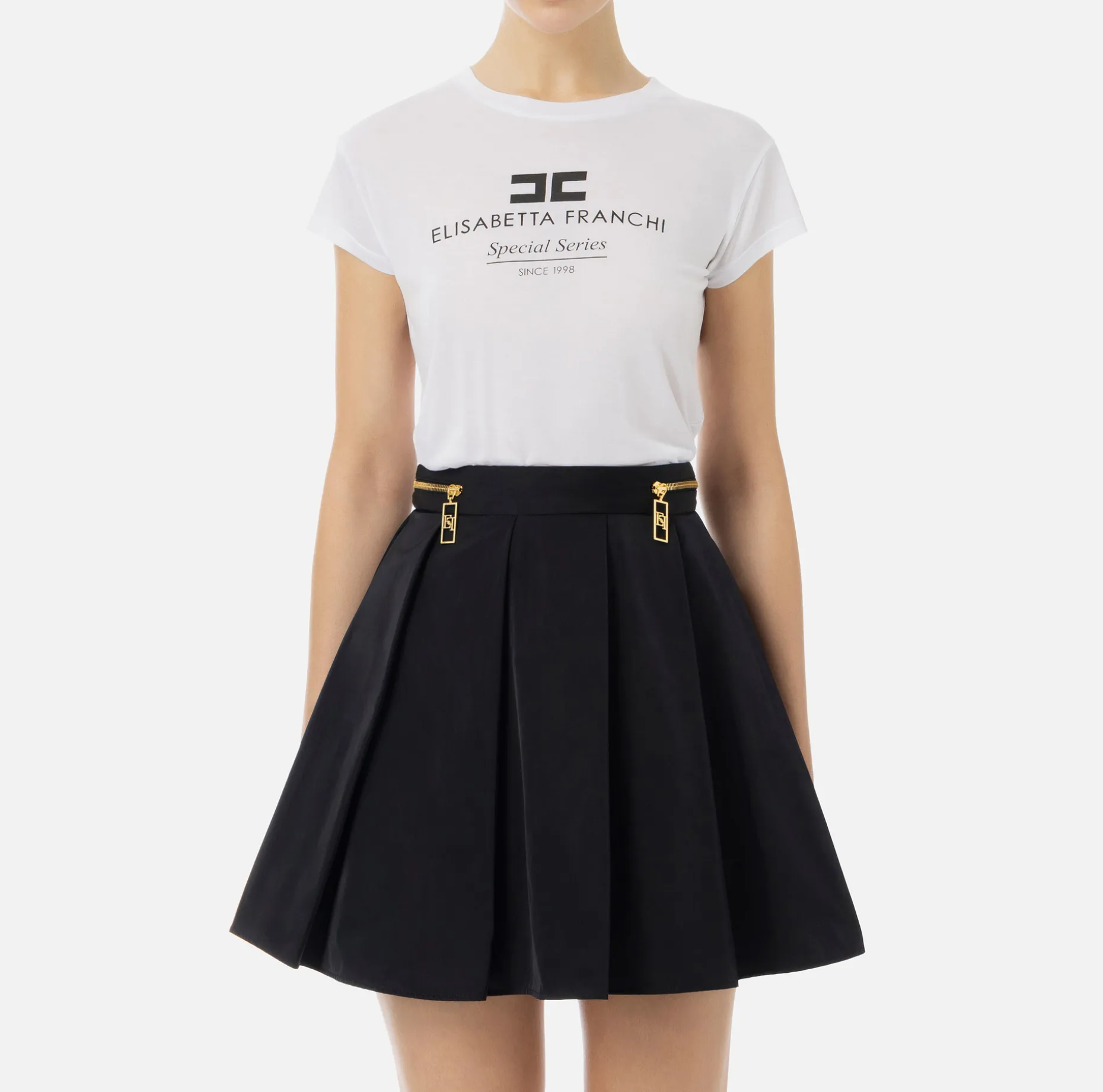 Elisabetta Franchi Top And T-Shirts | Modal jersey T-shirt with logo print