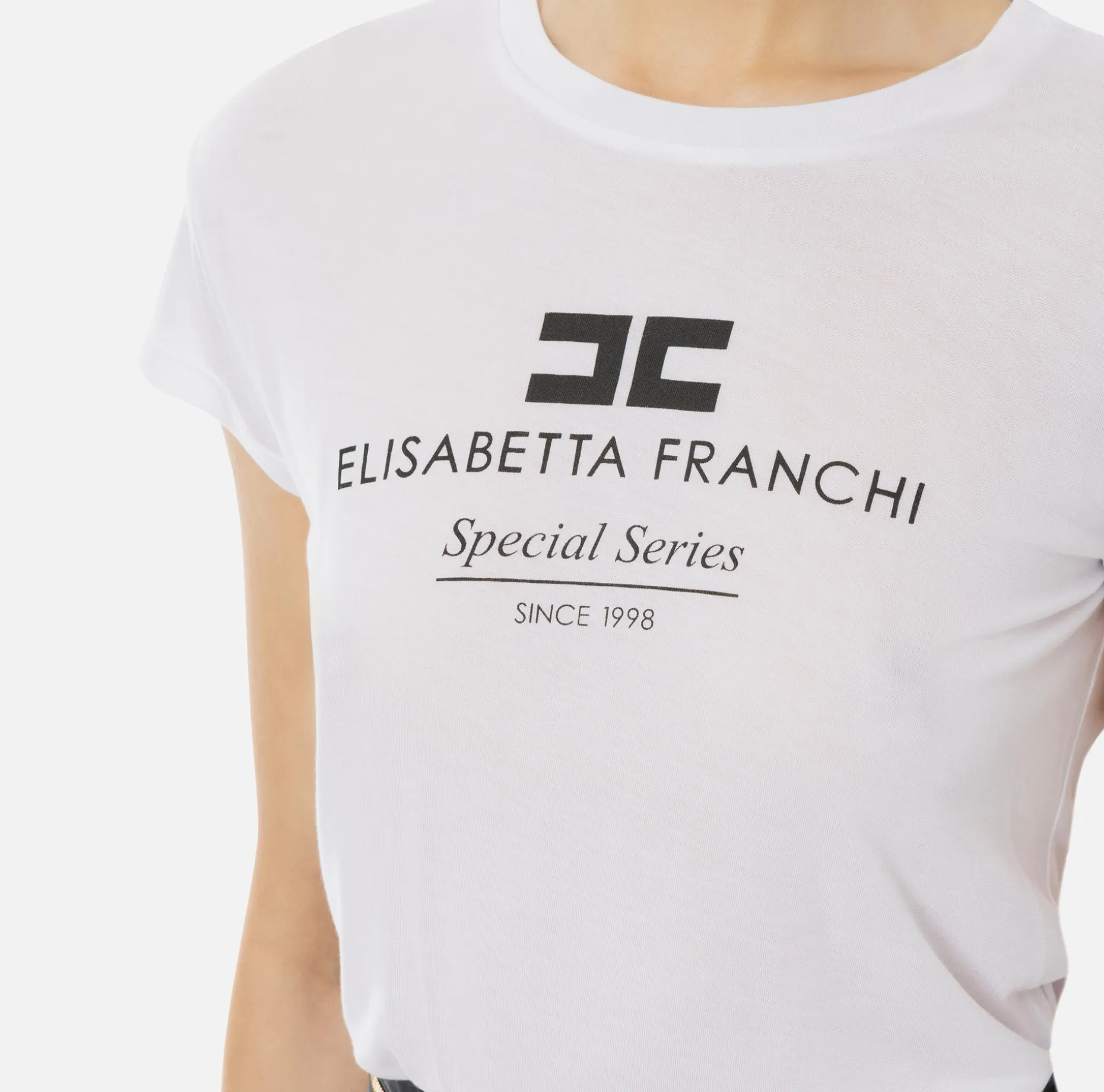 Elisabetta Franchi Top And T-Shirts | Modal jersey T-shirt with logo print