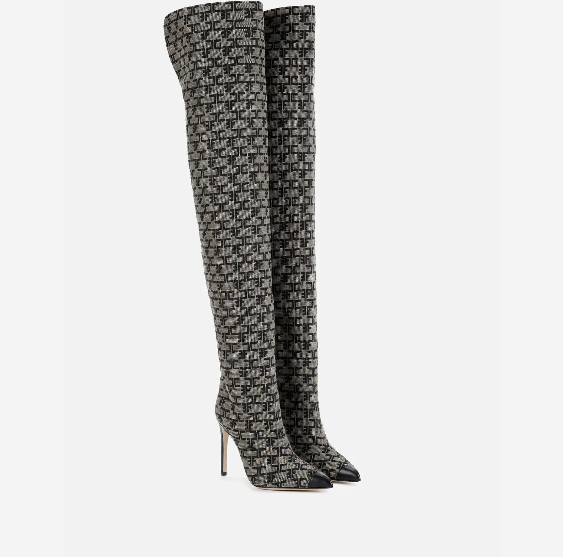 Elisabetta Franchi Boots | Monogram Cuissardes