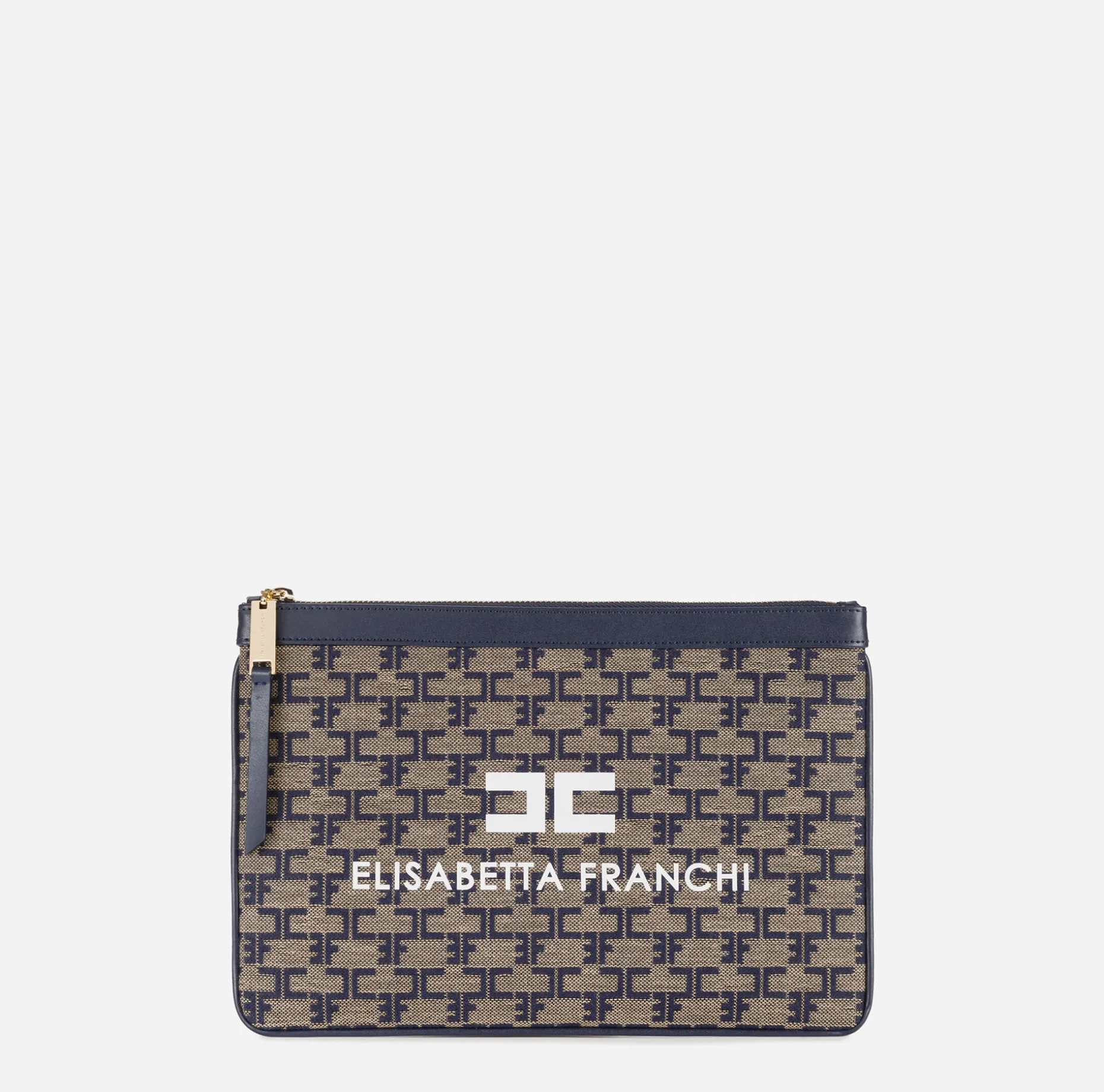 Elisabetta Franchi Clutch | Monogram Mini Make-Up Bag