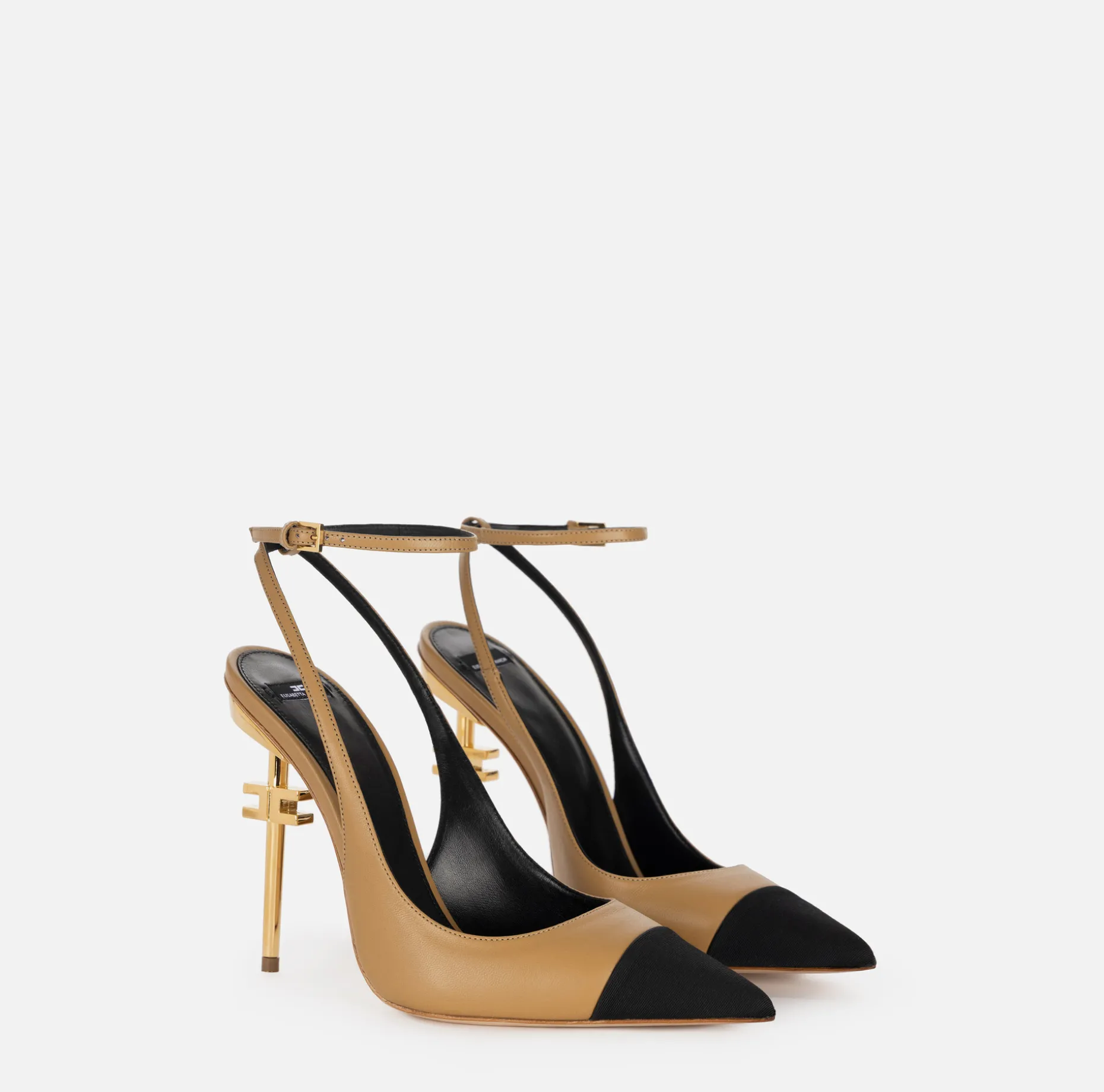 Elisabetta Franchi Pumps | Nappa leather slingback on sculpted heel