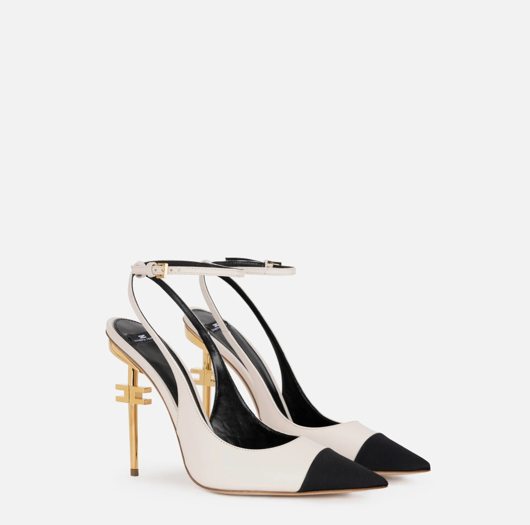 Elisabetta Franchi Pumps | Nappa leather slingback on sculpted heel