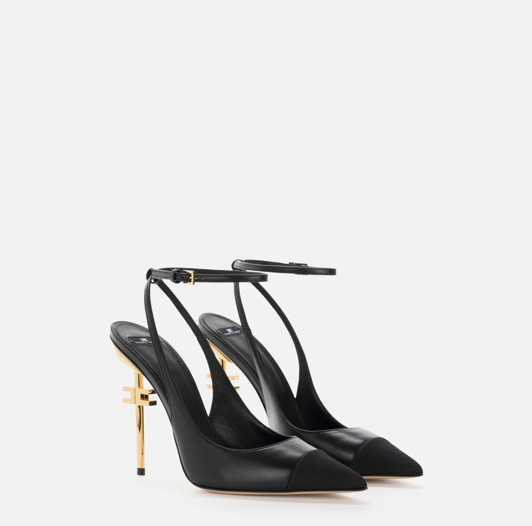 Elisabetta Franchi Pumps | Nappa leather slingback on sculpted heel