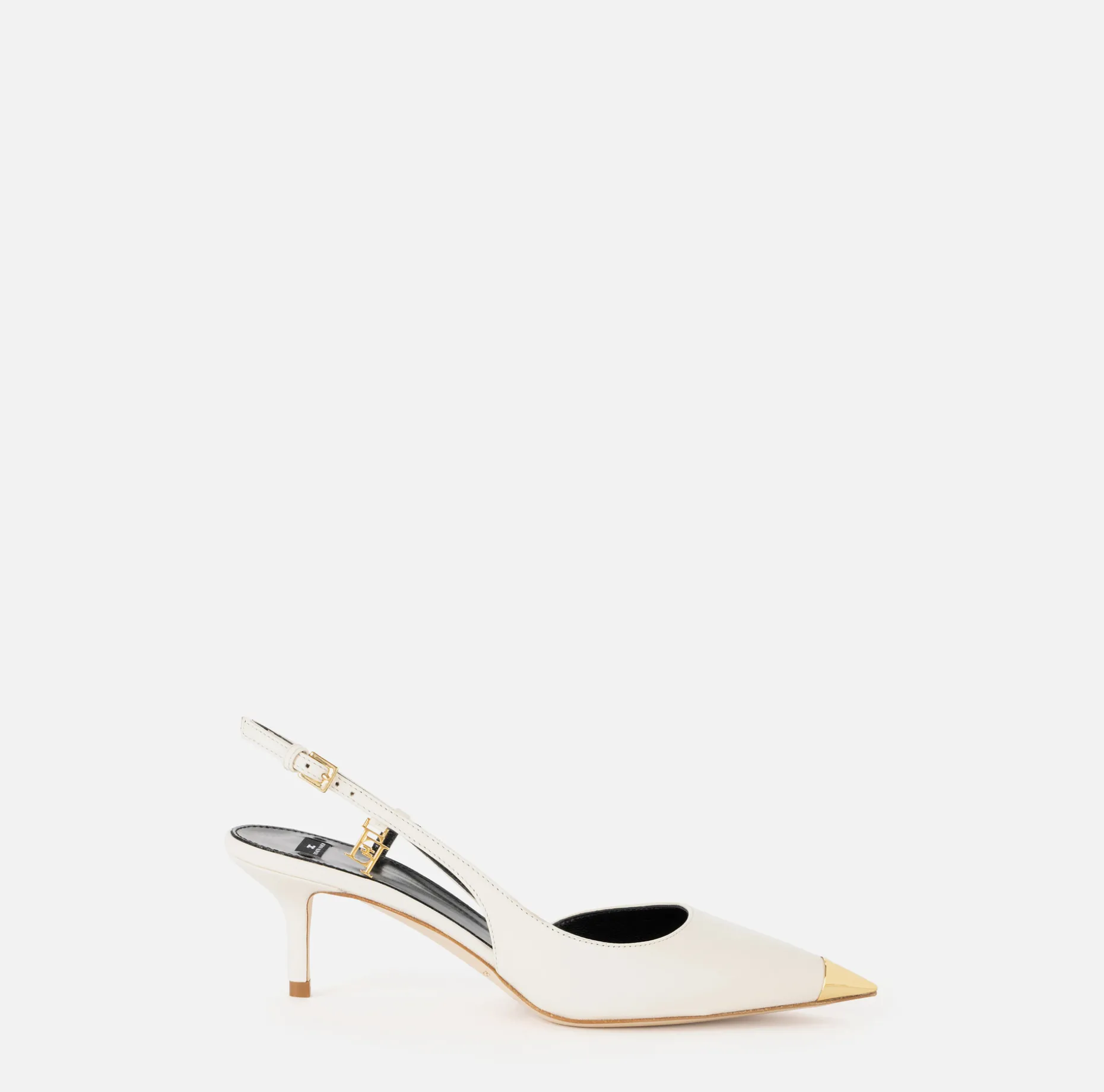 Elisabetta Franchi Pumps | Nappa leather slingback with metal toecap