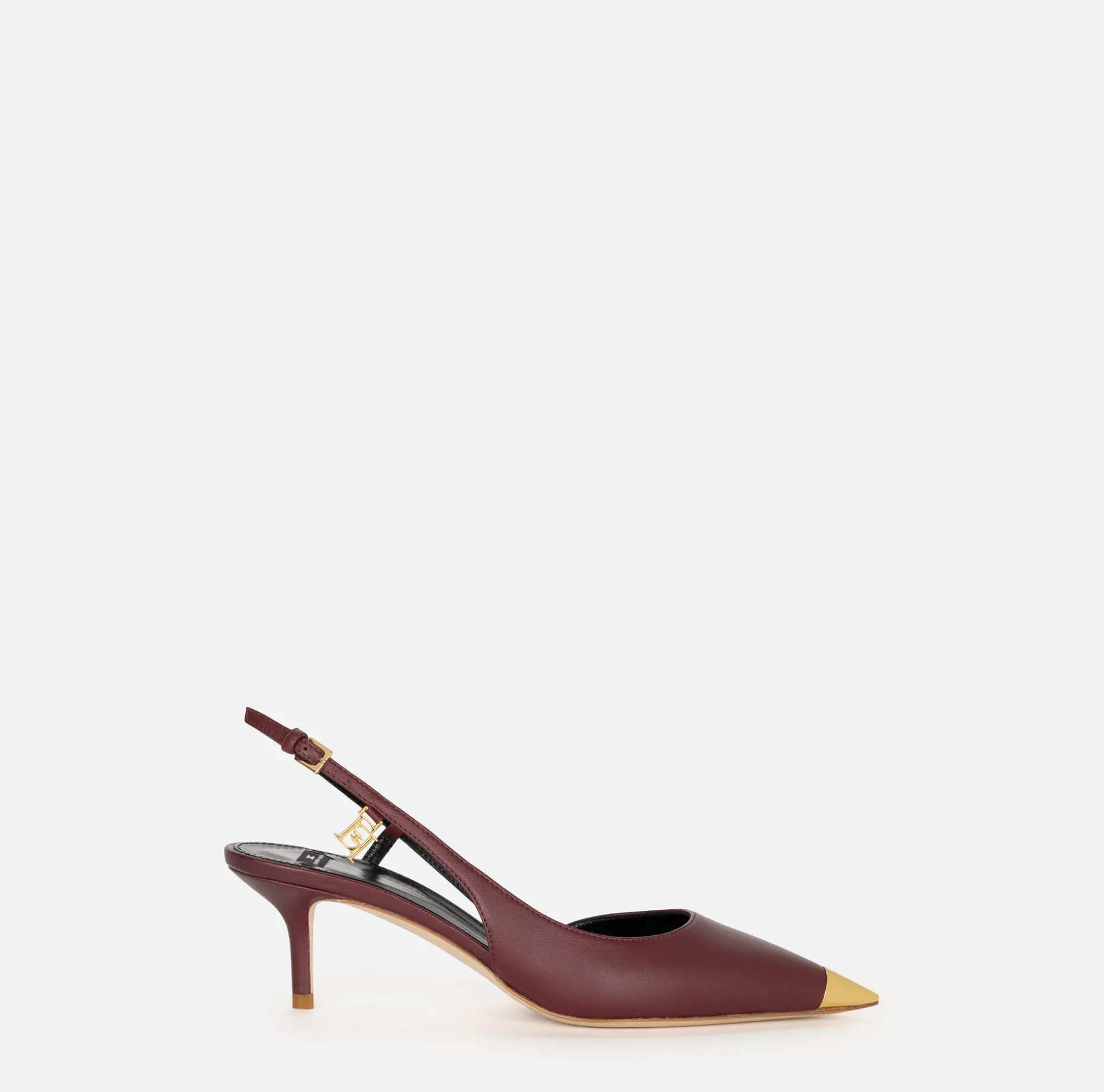 Elisabetta Franchi Pumps | Nappa leather slingback with metal toecap