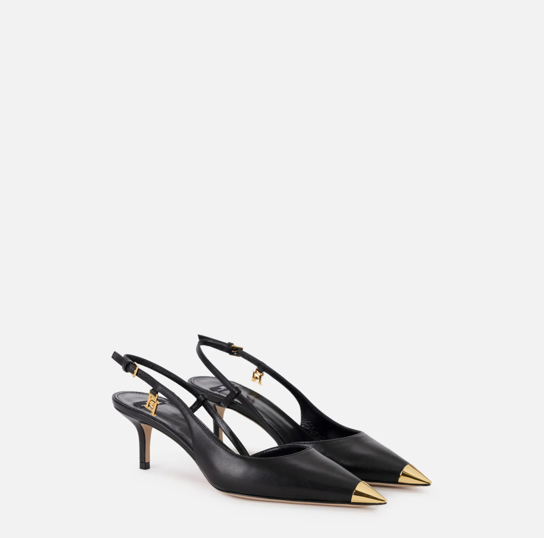 Elisabetta Franchi Pumps | Nappa leather slingback with metal toecap