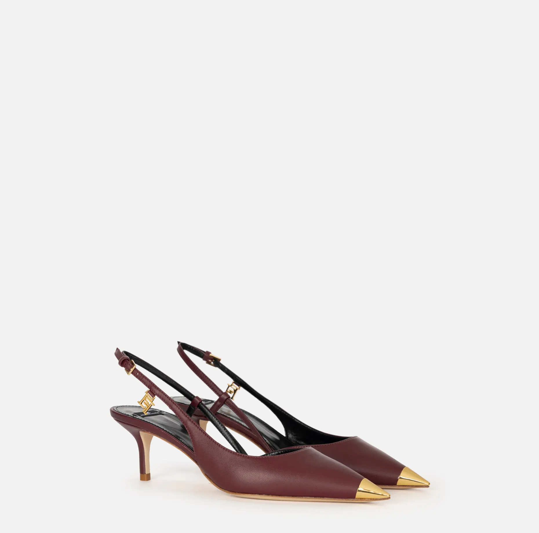 Elisabetta Franchi Pumps | Nappa leather slingback with metal toecap