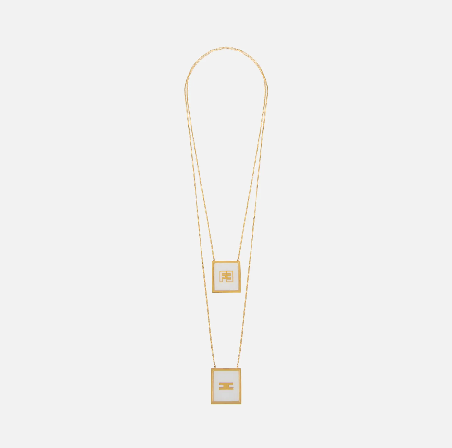 Elisabetta Franchi Jewelry | Necklace with Plexiglas logo plaque