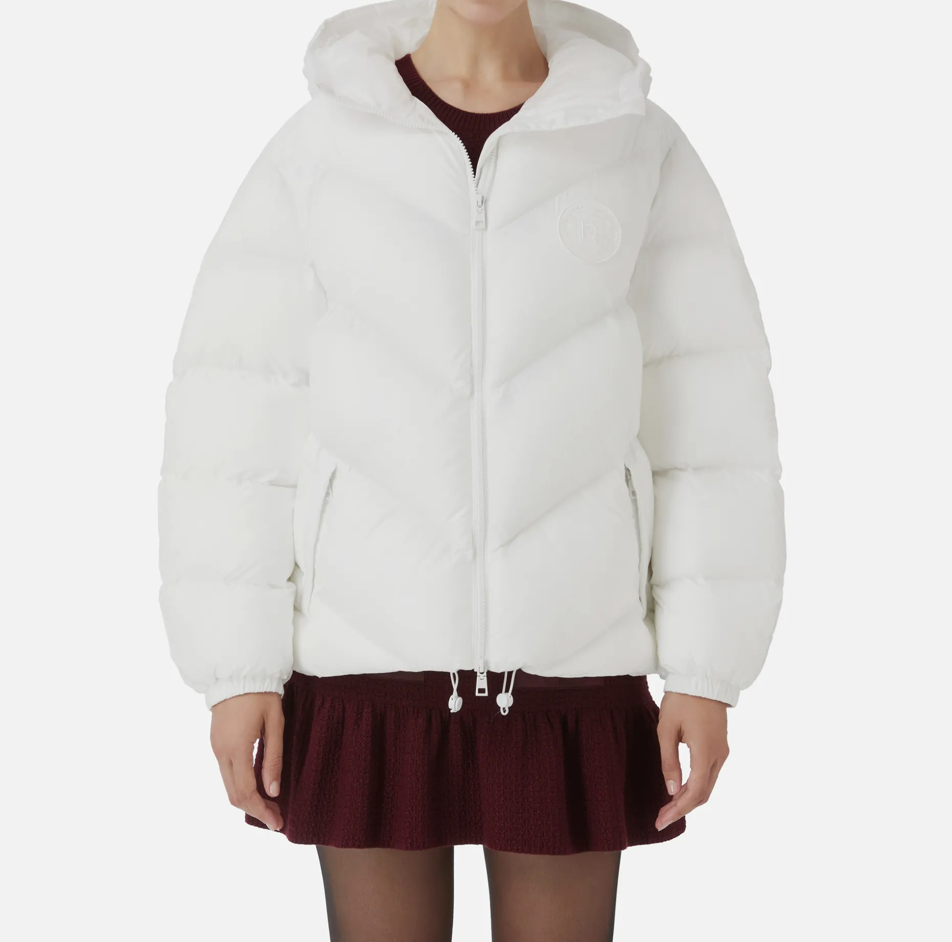 Elisabetta Franchi Coats And Jackets | Oversized down jacket in shiny nylon