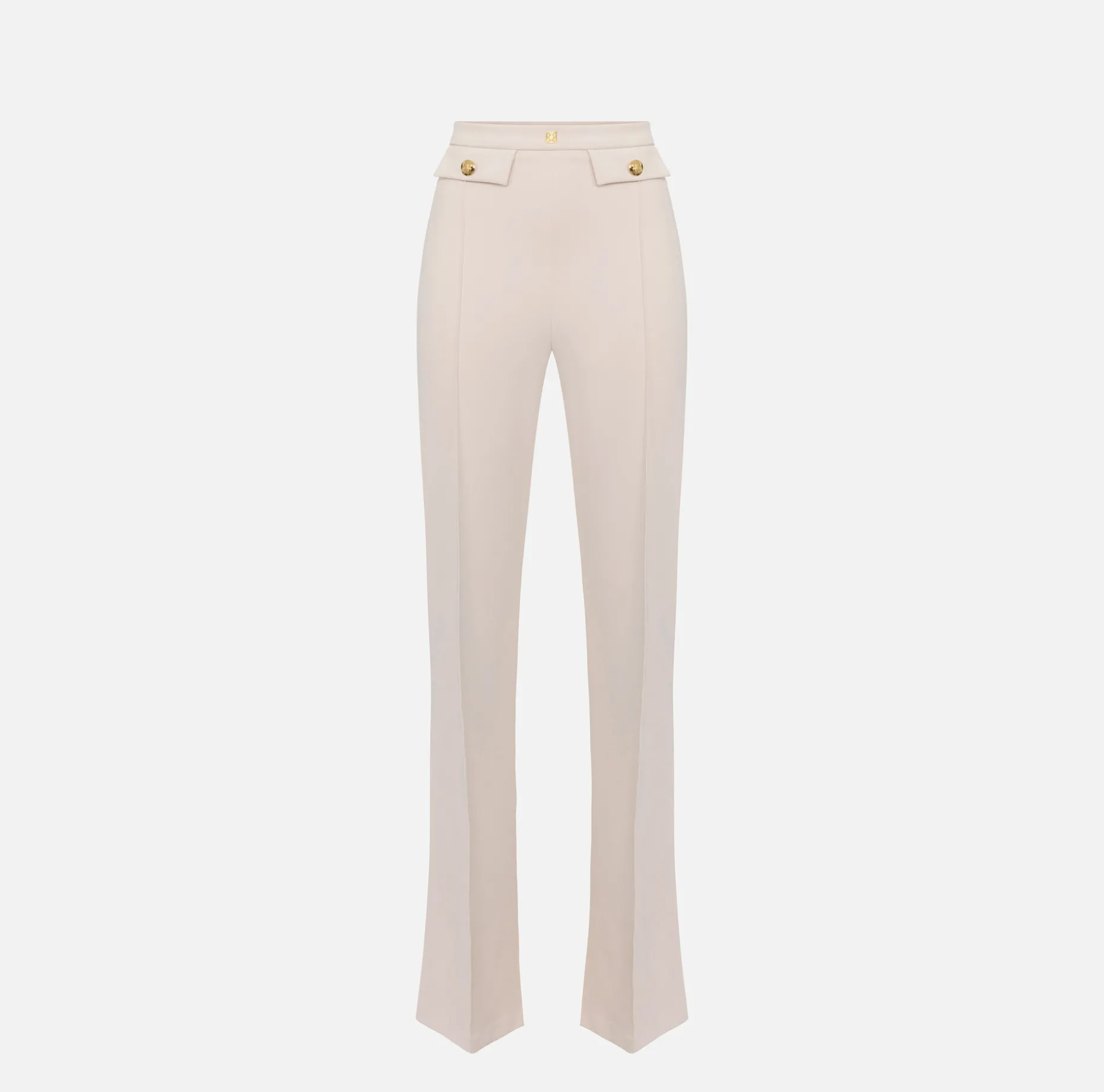 Elisabetta Franchi Trousers And Shorts | Tailleur | Palazzo trousers in stretch crêpe fabric with logo rivet