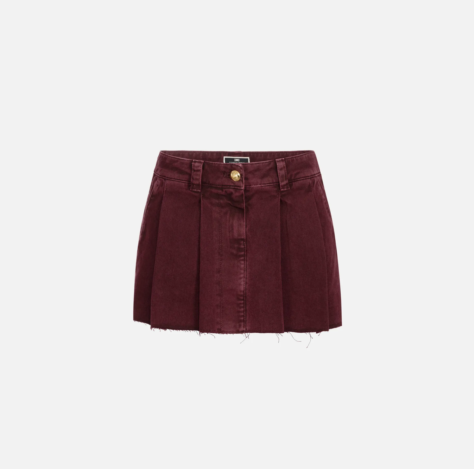 Elisabetta Franchi Skirts | Pleated denim miniskirt