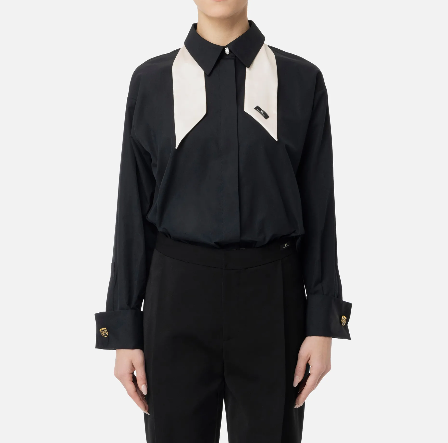 Elisabetta Franchi Shirts And Blouses | Poplin shirt with contrasting tie