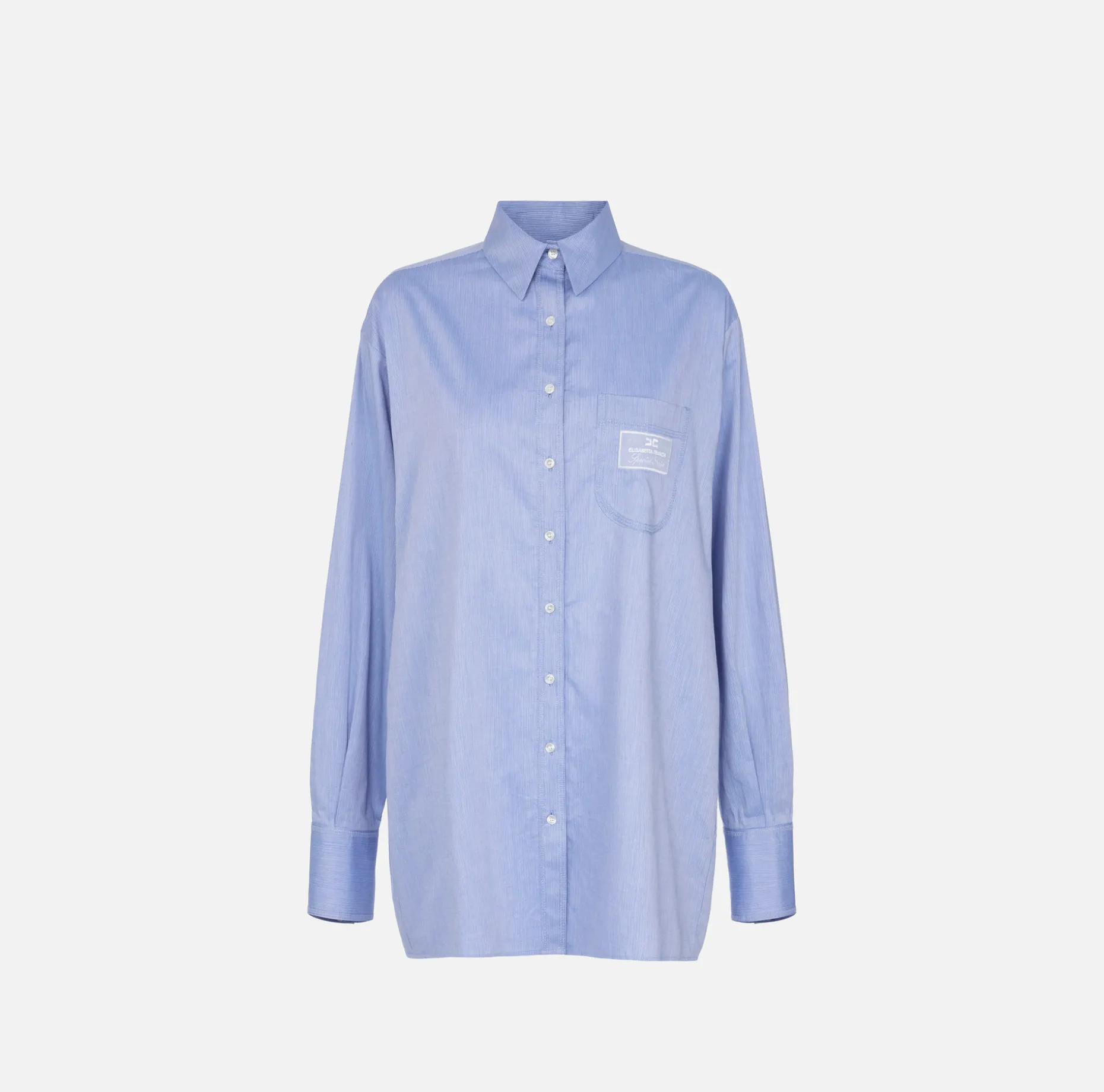 Elisabetta Franchi Shirts And Blouses | Poplin shirt with embroidered organza label