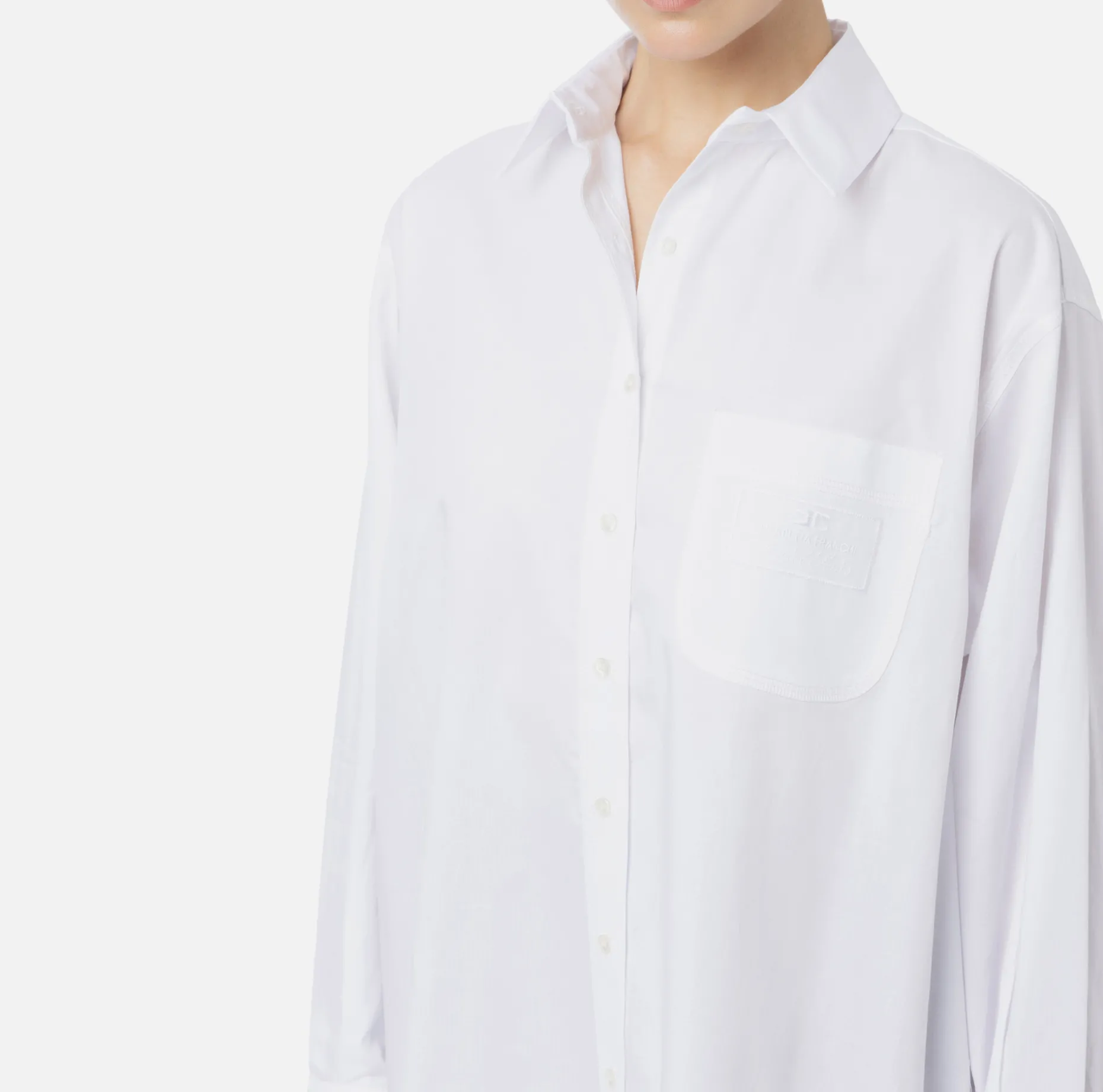 Elisabetta Franchi Shirts And Blouses | Poplin shirt with embroidered organza label