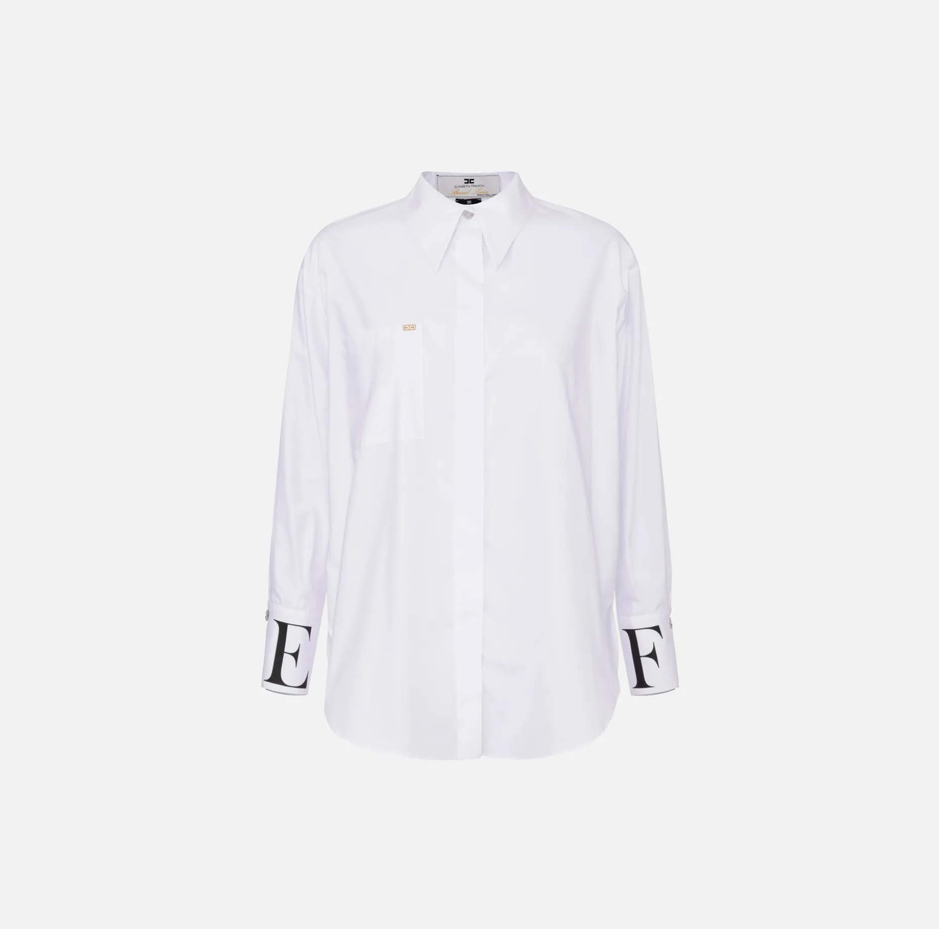 Elisabetta Franchi Shirts And Blouses | Poplin shirt with logo on cuffs