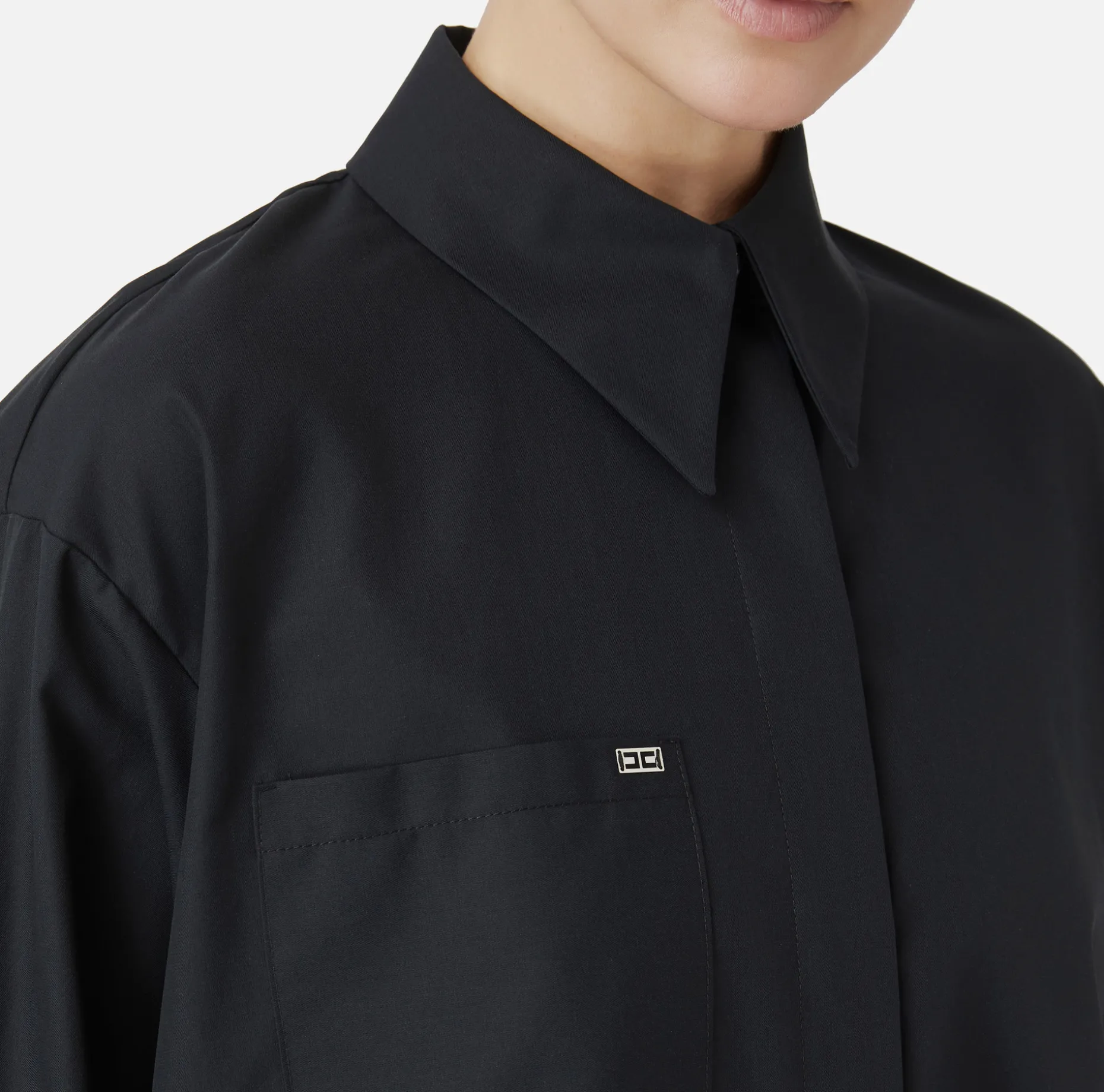 Elisabetta Franchi Shirts And Blouses | Poplin shirt with logo on cuffs